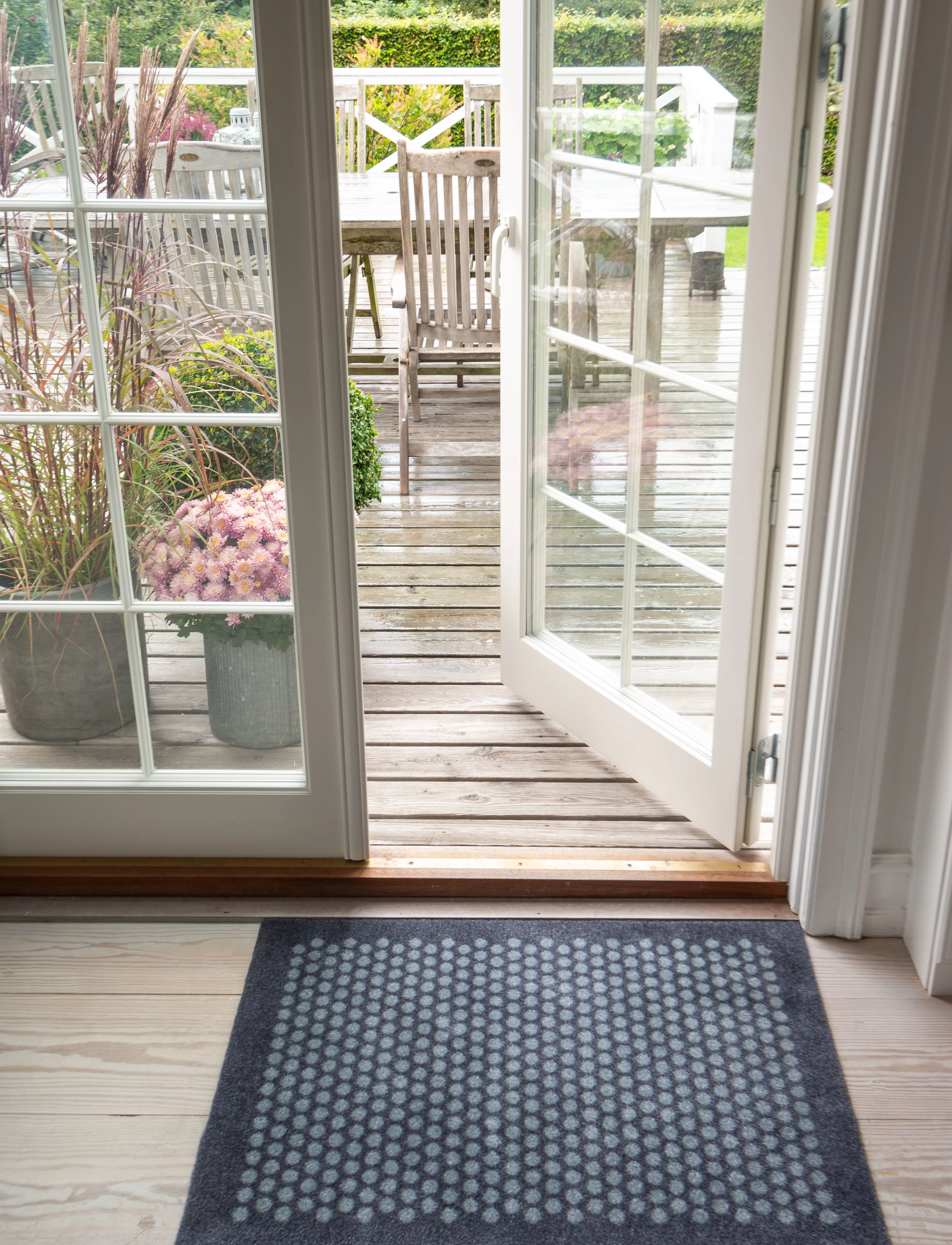 tica copenhagen Måtte Dot, 45X75 cm, Rugs & Carpets, Schwarz - Door Mats, Homeware