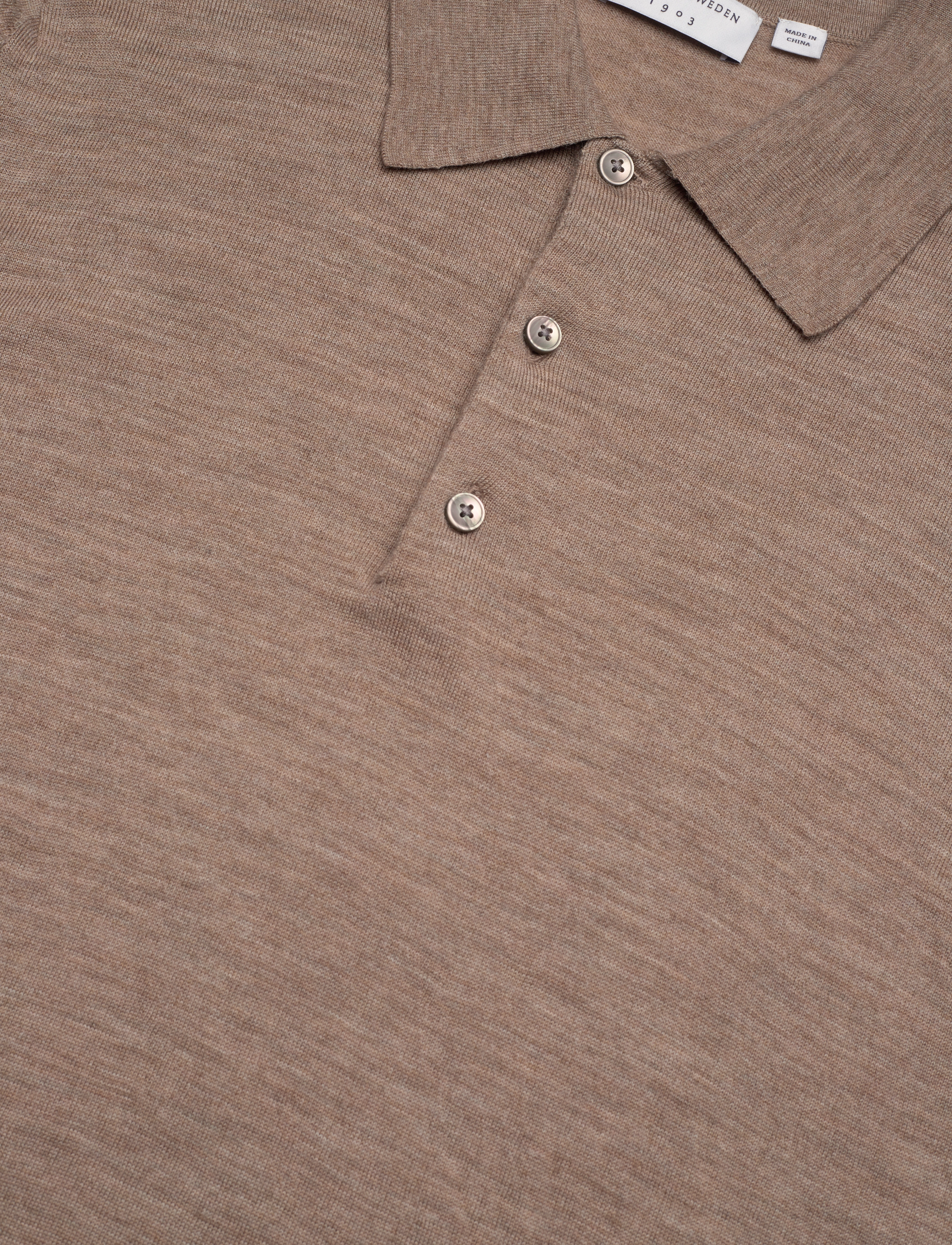 Tiger of Sweden - EROSS RWS - langärmelige gestrickte polohemden - beige melange - 2