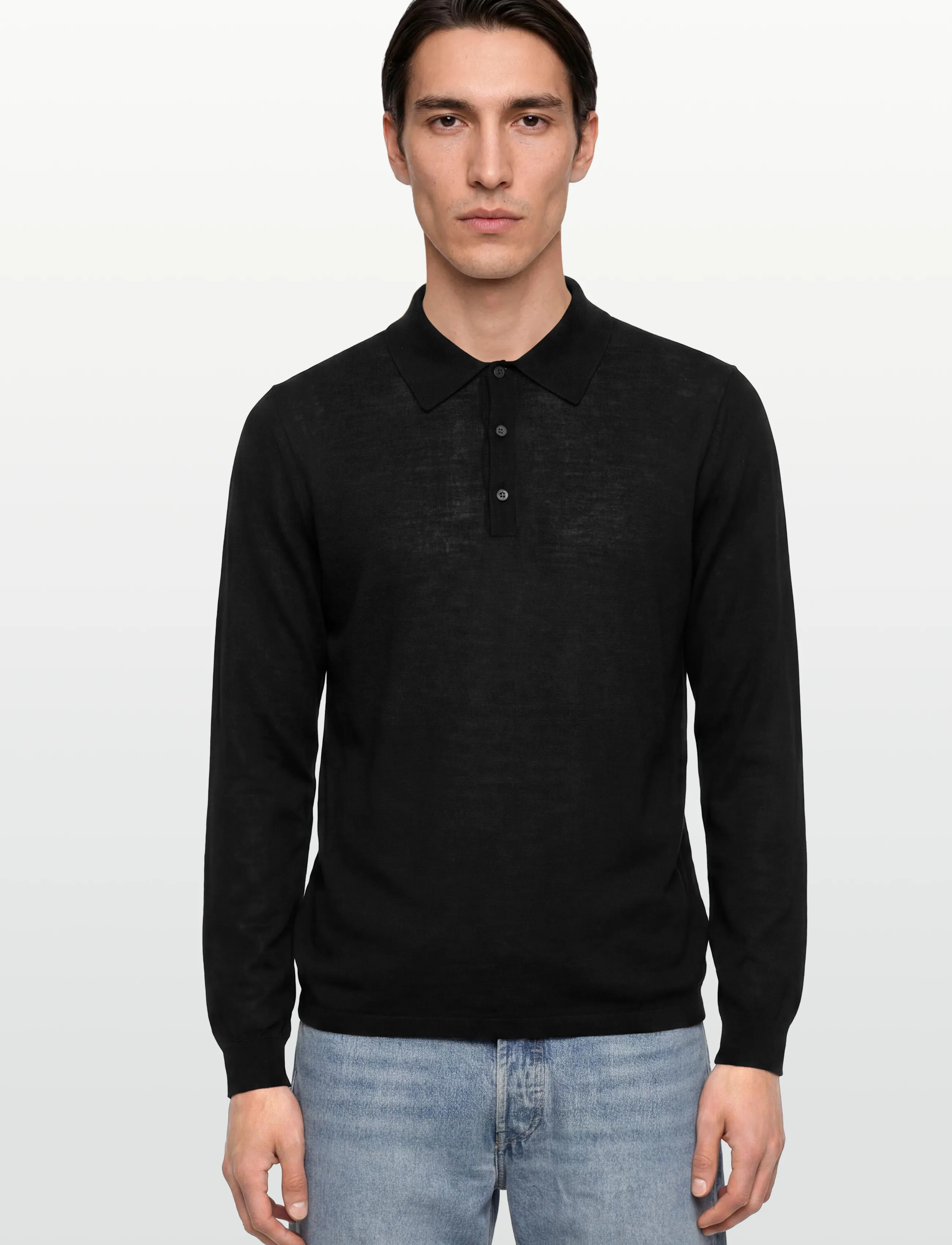 Tiger of Sweden - EROSS RWS - langärmelige gestrickte polohemden - black - 3