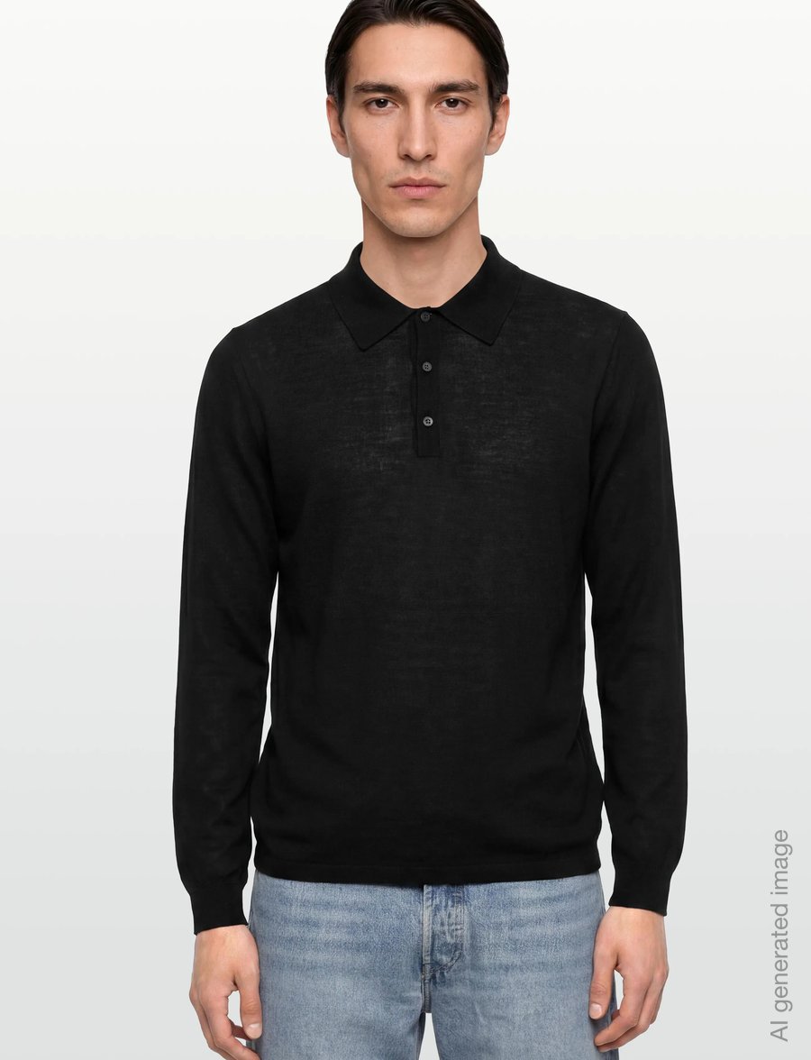 Tiger of Sweden - EROSS RWS - long-sleeved knitted polos - black - 3
