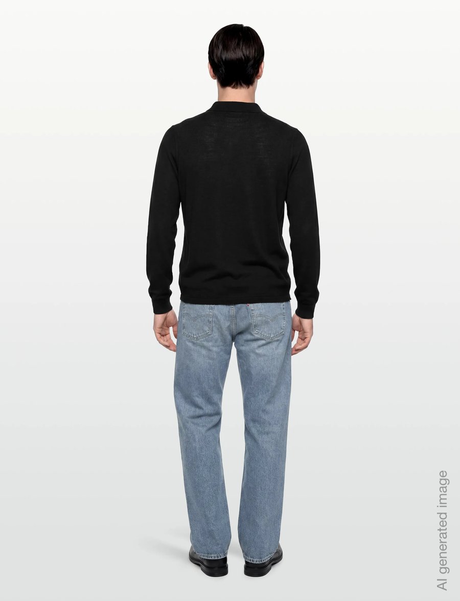 Tiger of Sweden - EROSS RWS - long-sleeved knitted polos - black - 4