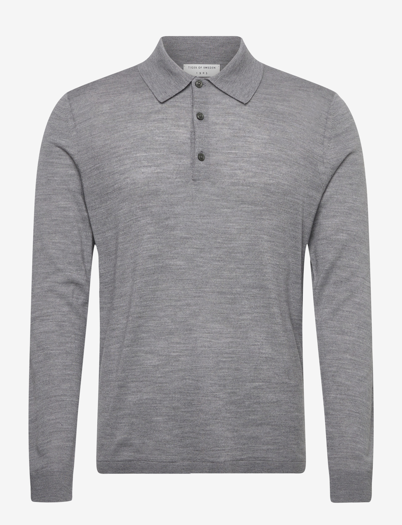 Tiger of Sweden - EROSS RWS - gestrickte polohemden - grey melange - 0
