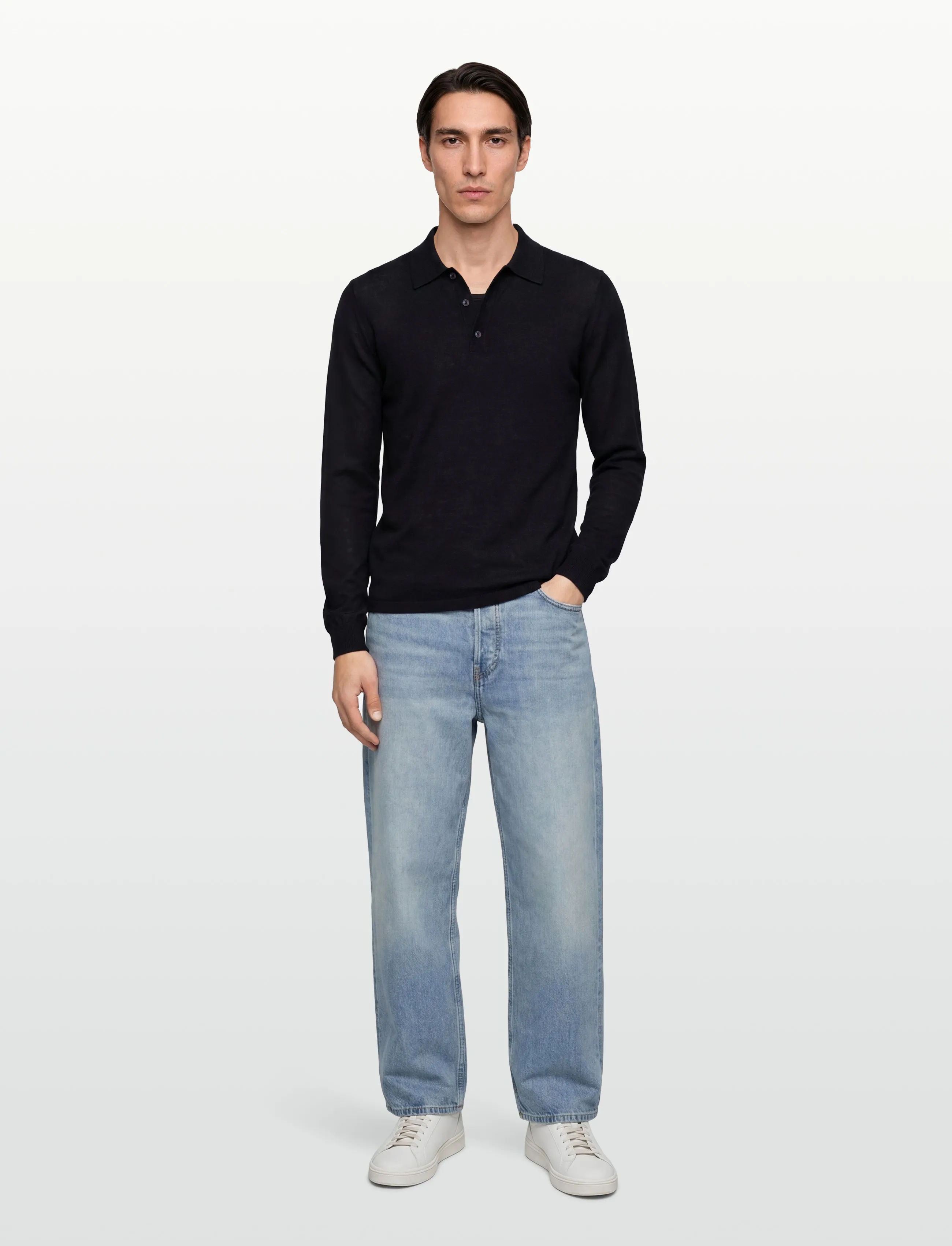 Tiger of Sweden - EROSS RWS - long-sleeved knitted polos - light ink - 0