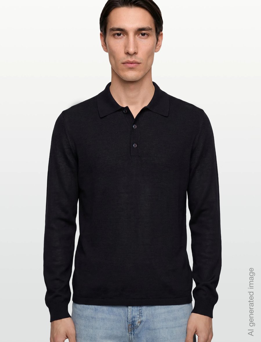 Tiger of Sweden - EROSS RWS - long-sleeved knitted polos - light ink - 3