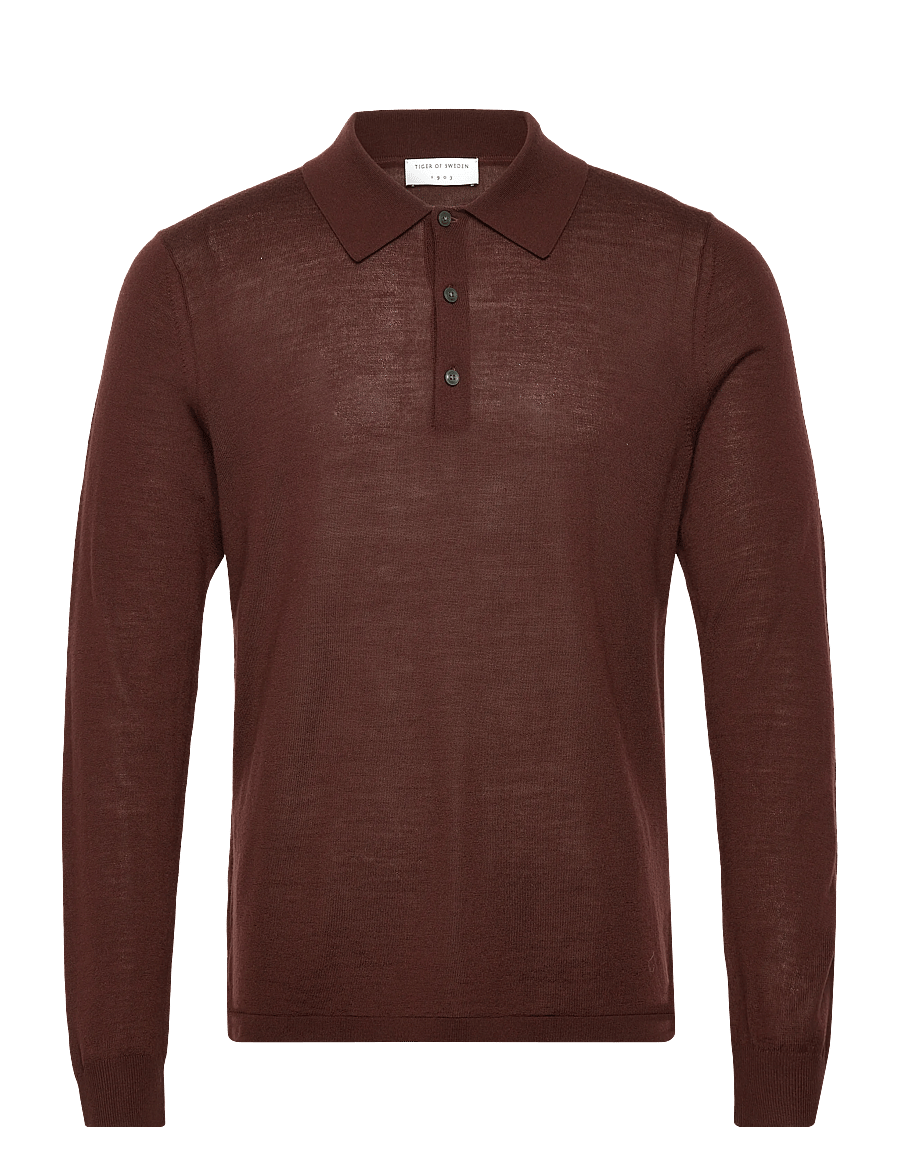 Tiger of Sweden - EROSS RWS - adīti polo krekli ar garām piedurknēm - pure decadence - 1