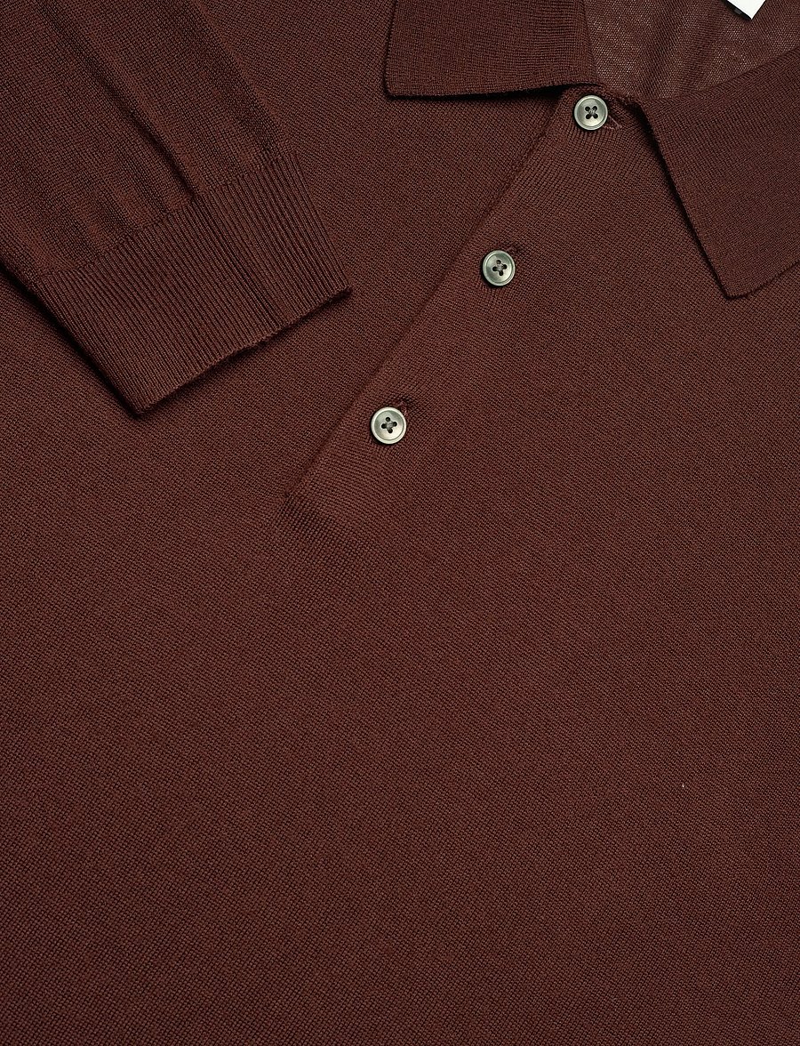 Tiger of Sweden - EROSS RWS - adīti polo krekli ar garām piedurknēm - pure decadence - 5