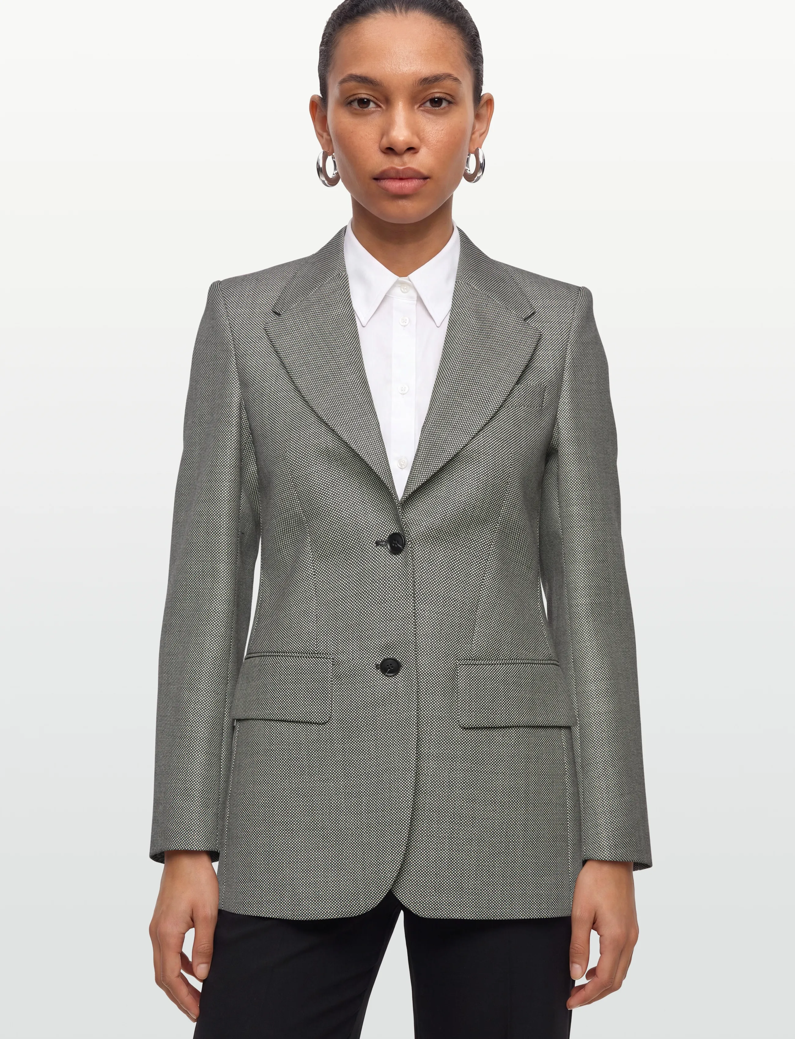 Tiger of Sweden - OLINE - einreihige blazer - black + white - 3
