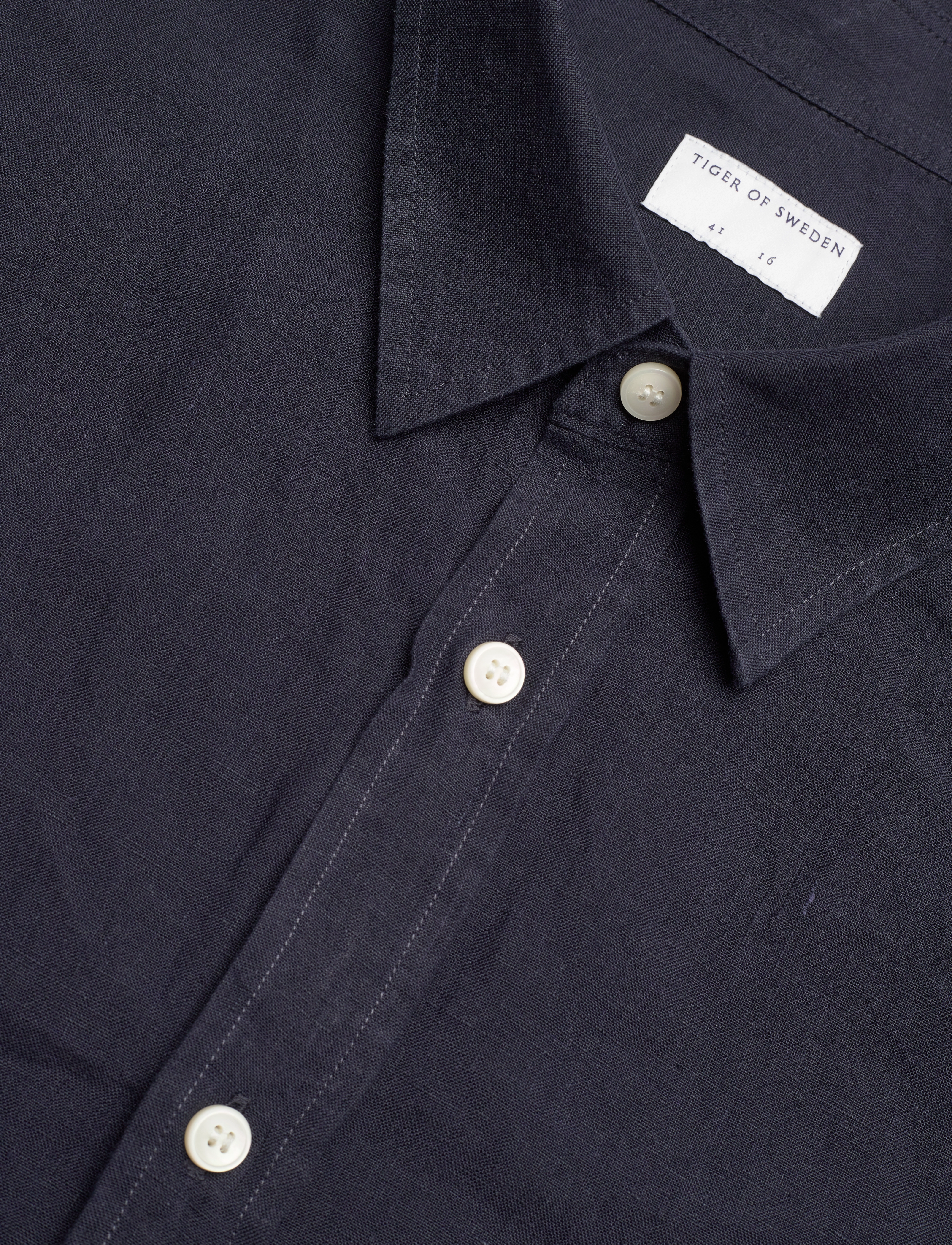 Tiger of Sweden - Spenser SS - linen shirts - midnight blue - 3