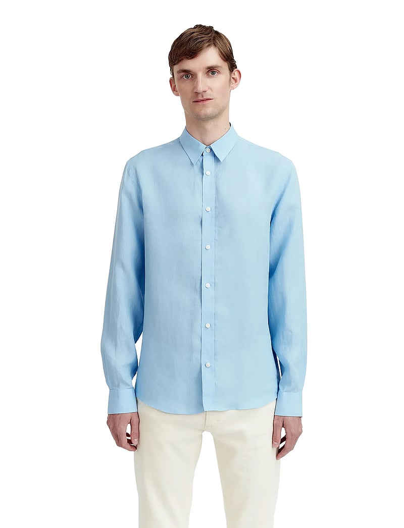 Tiger of Sweden - Spenser - leinenhemden - summer sky - 0