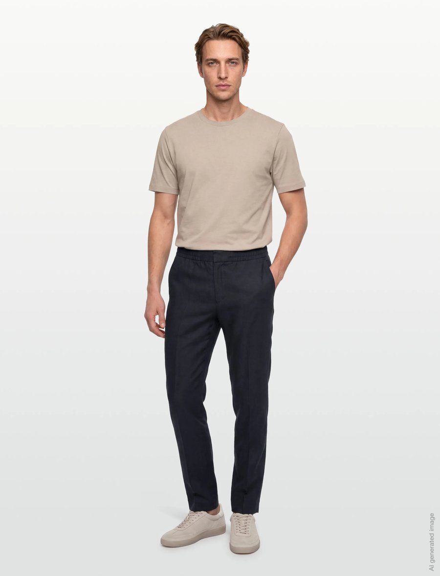 Tiger of Sweden - Tannen - linased ülikonnapüksid - midnight blue - 0