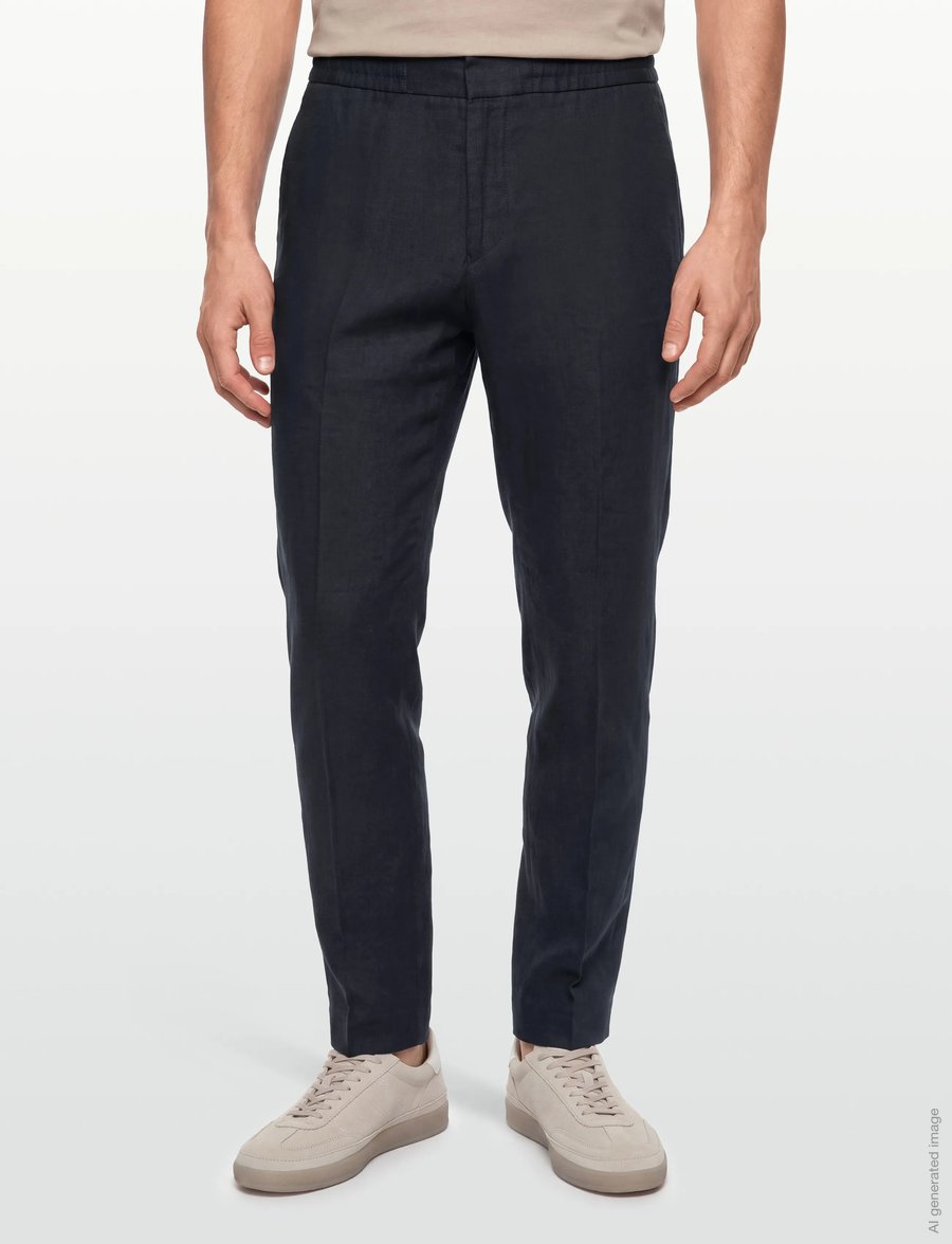 Tiger of Sweden - Tannen - linased ülikonnapüksid - midnight blue - 3