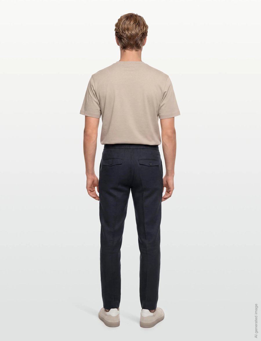 Tiger of Sweden - Tannen - linased ülikonnapüksid - midnight blue - 4