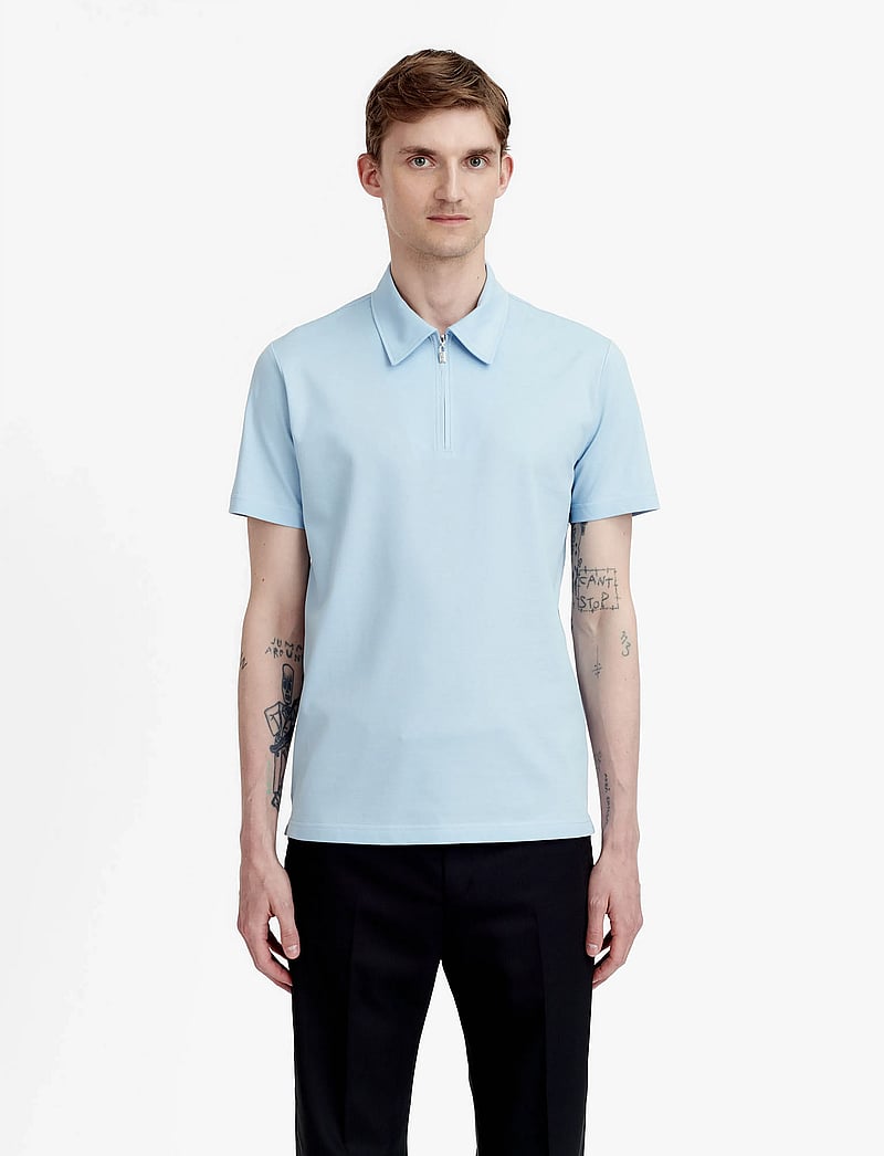 Tiger of Sweden - LARON - kortærmede poloer - light blue - 0