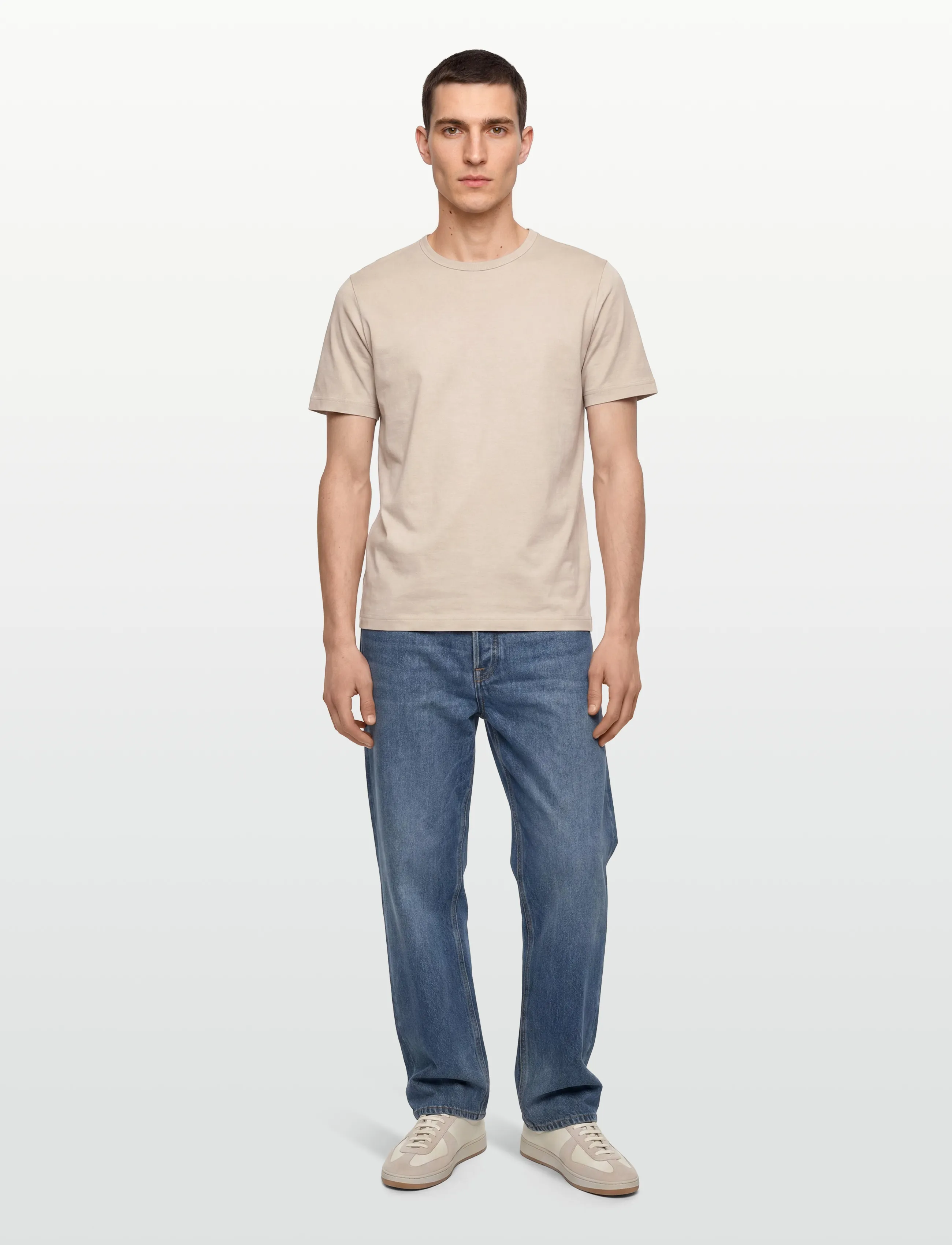 Tiger of Sweden OLAF - Kurzärmelige T-Shirts - SELINE GREY / beige