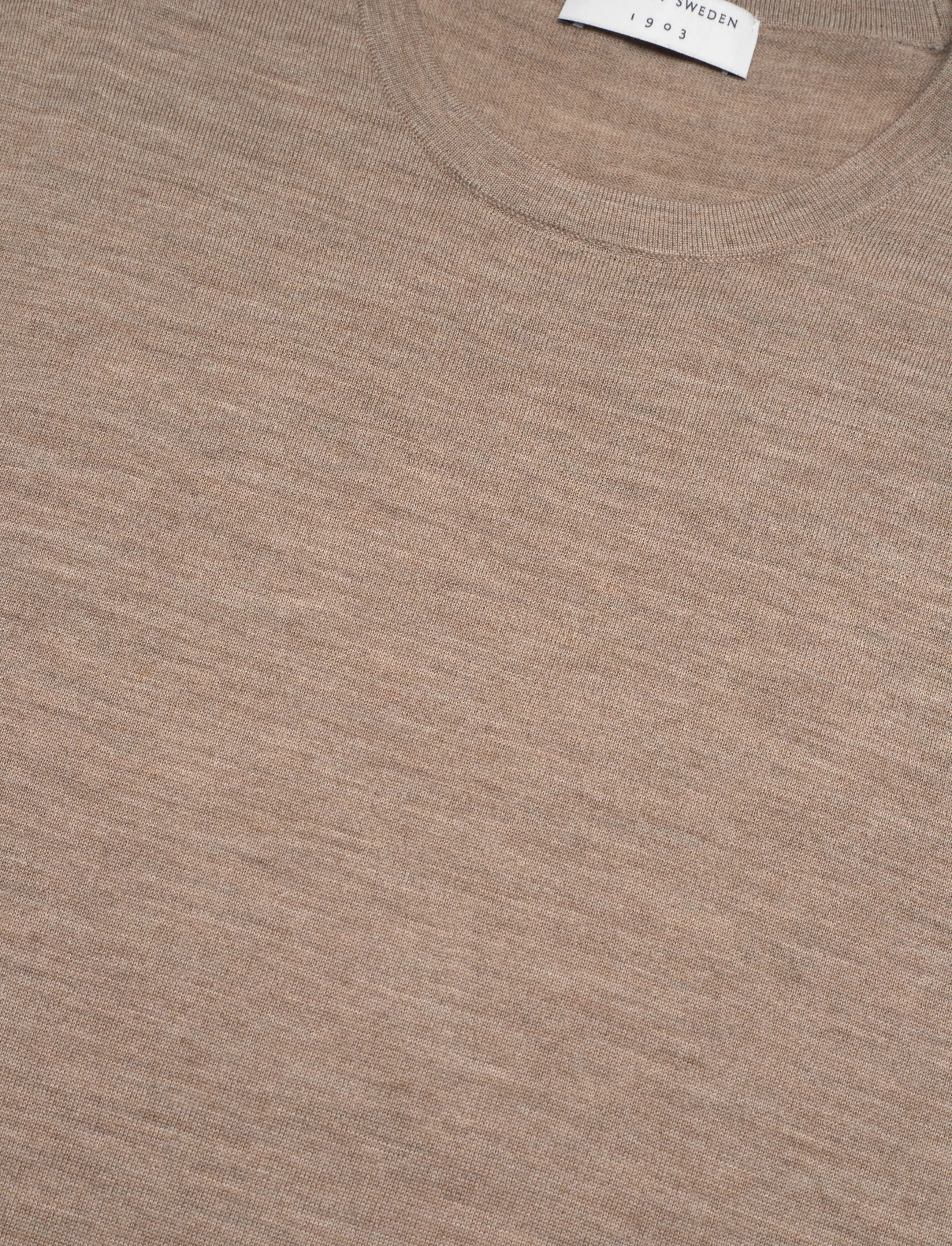 Tiger of Sweden - CONNOR S RWS - prjónaðir kragar - beige melange - 2