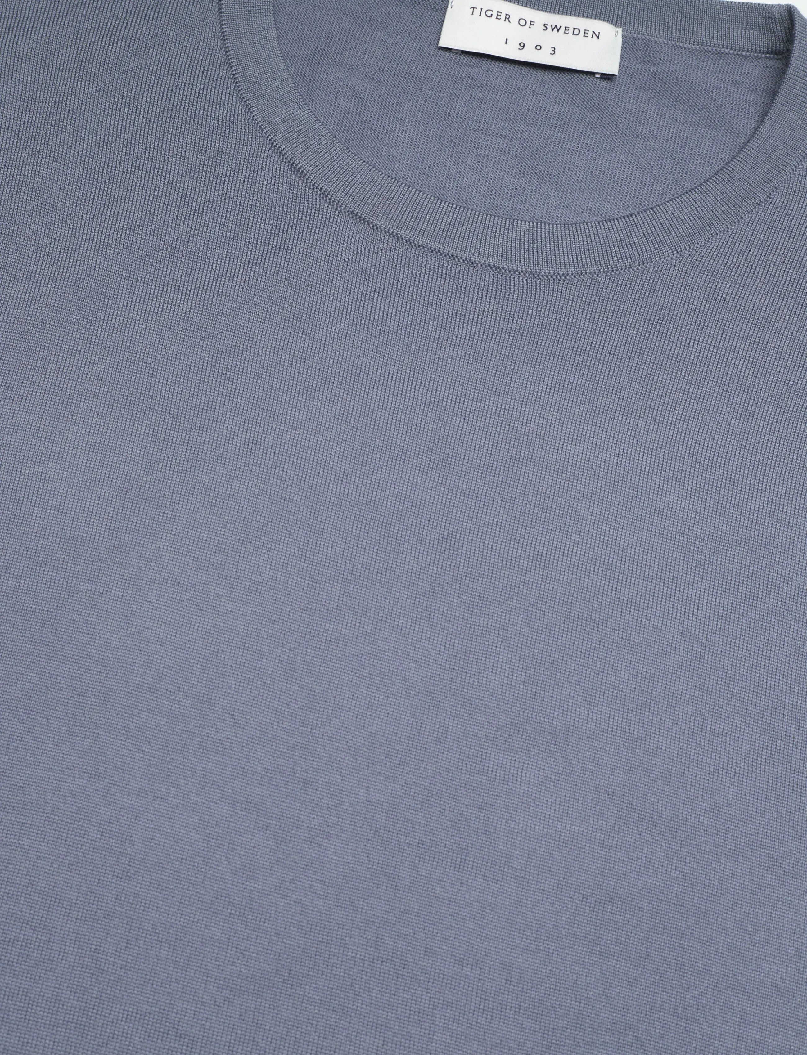 Tiger of Sweden - CONNOR S RWS - kortærmede t-shirts - dull blue - 2