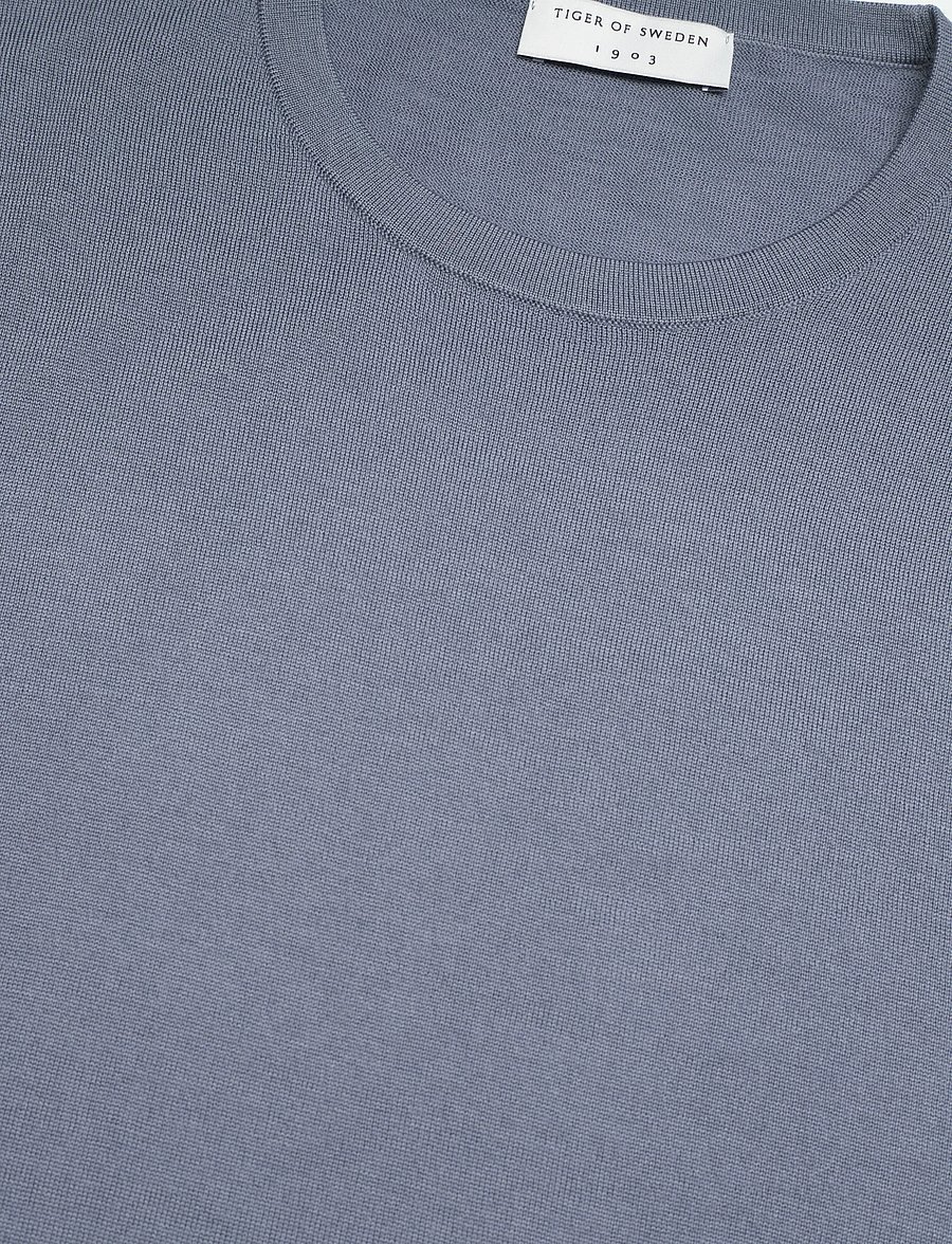 Tiger of Sweden - CONNOR S RWS - t-shirts à manches courtes - dull blue - 2