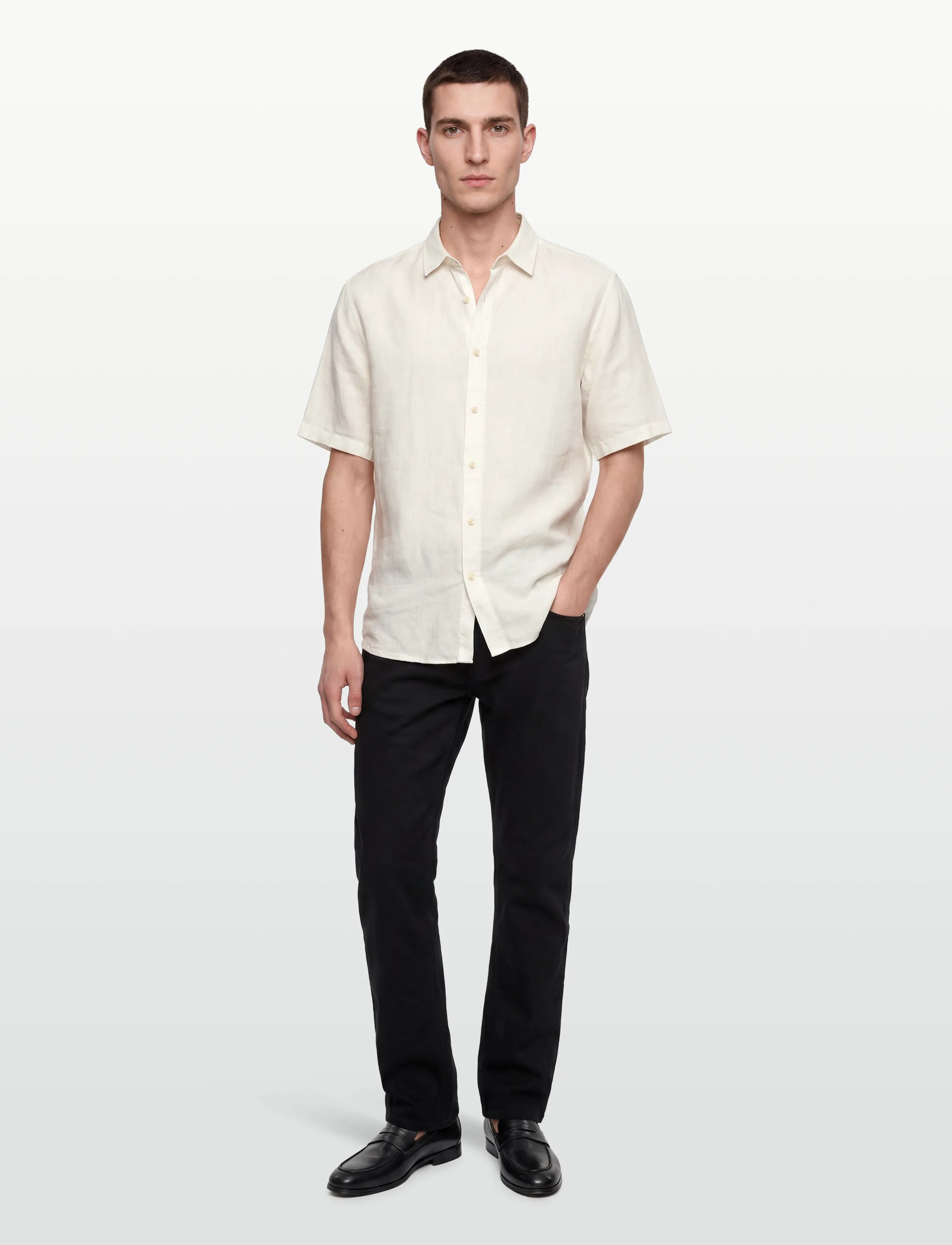 Tiger of Sweden Spenser Ss, 43, Shirts, Weiß - Short-sleeved Männerswear