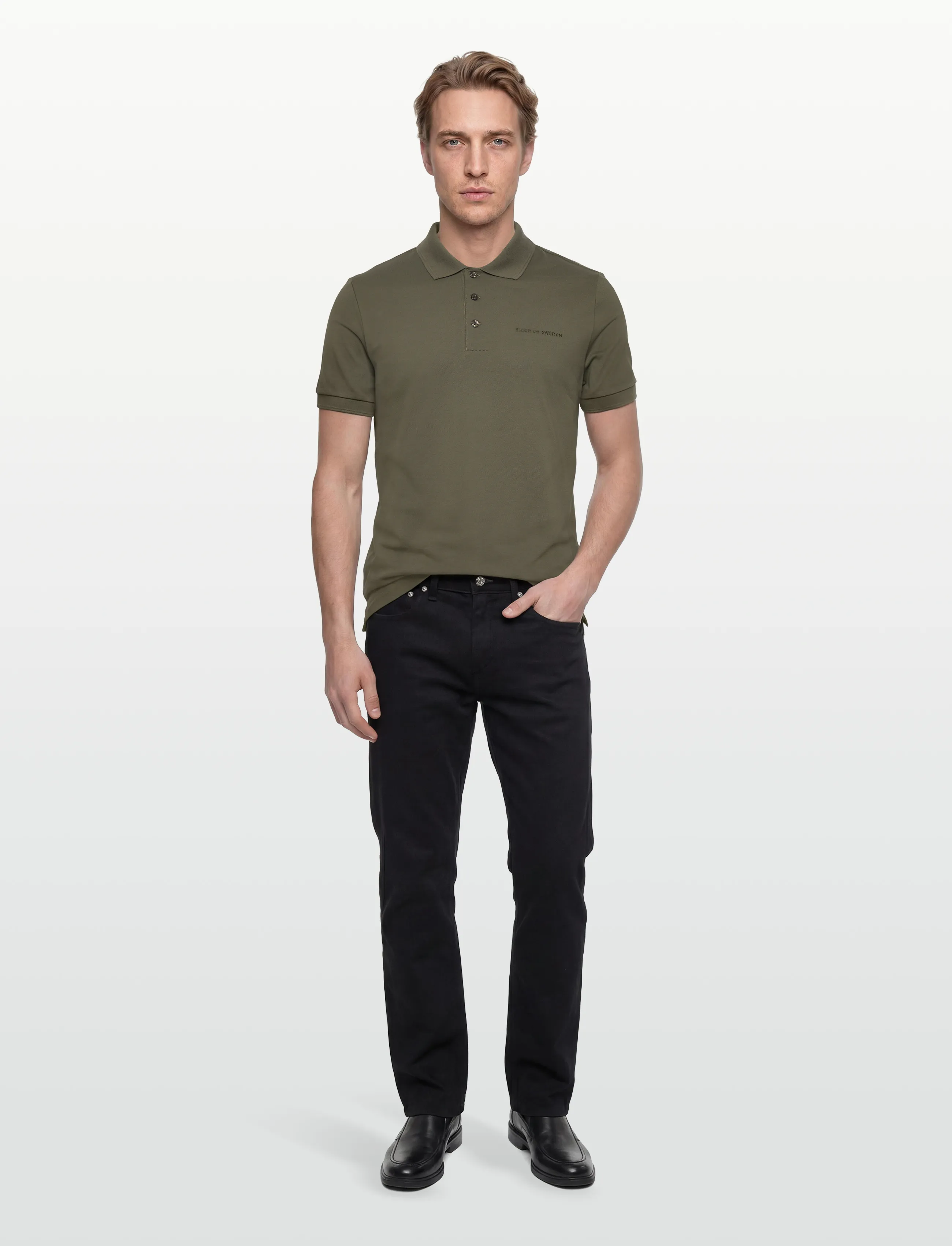 Tiger of Sweden Darios, Mænd, Polo Shirt, Kakigrøn, Str: S