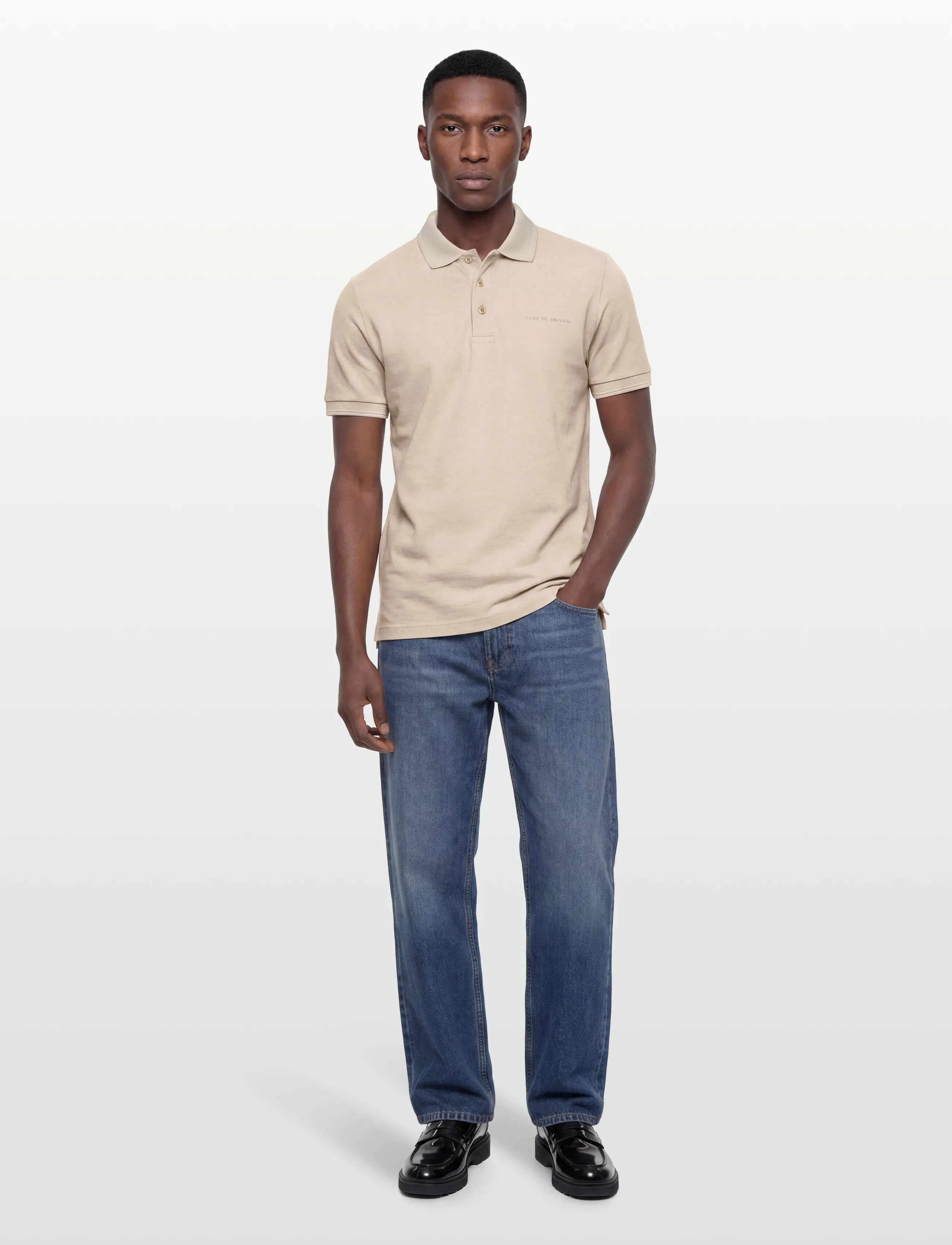 Tiger of Sweden Darios, Mænd, Polo Shirt, Beige, Str: XL