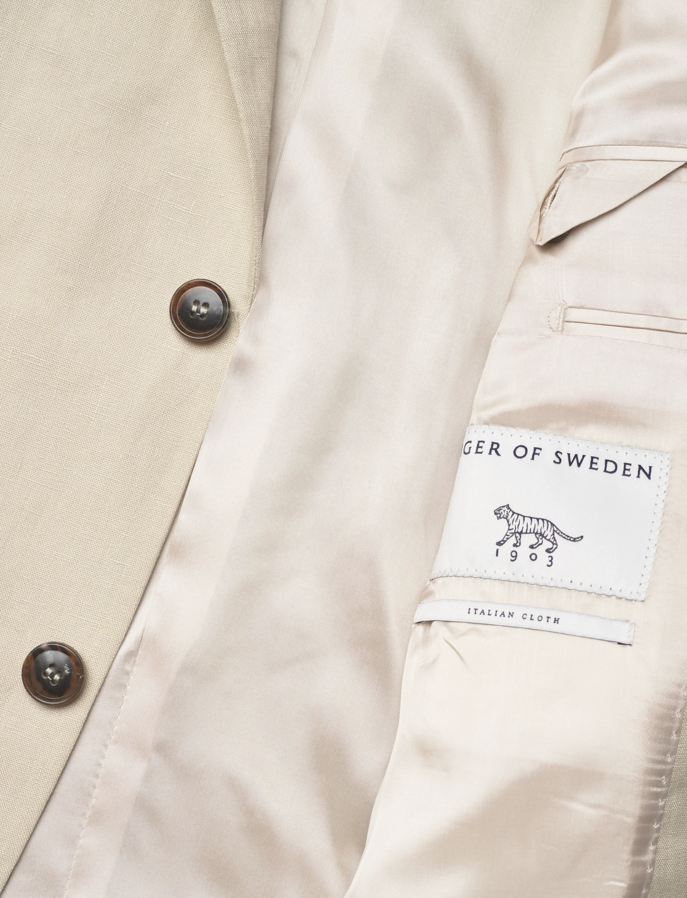 Tiger of Sweden - JUSTIN - blazers à boutonnage simple - cream sand - 4
