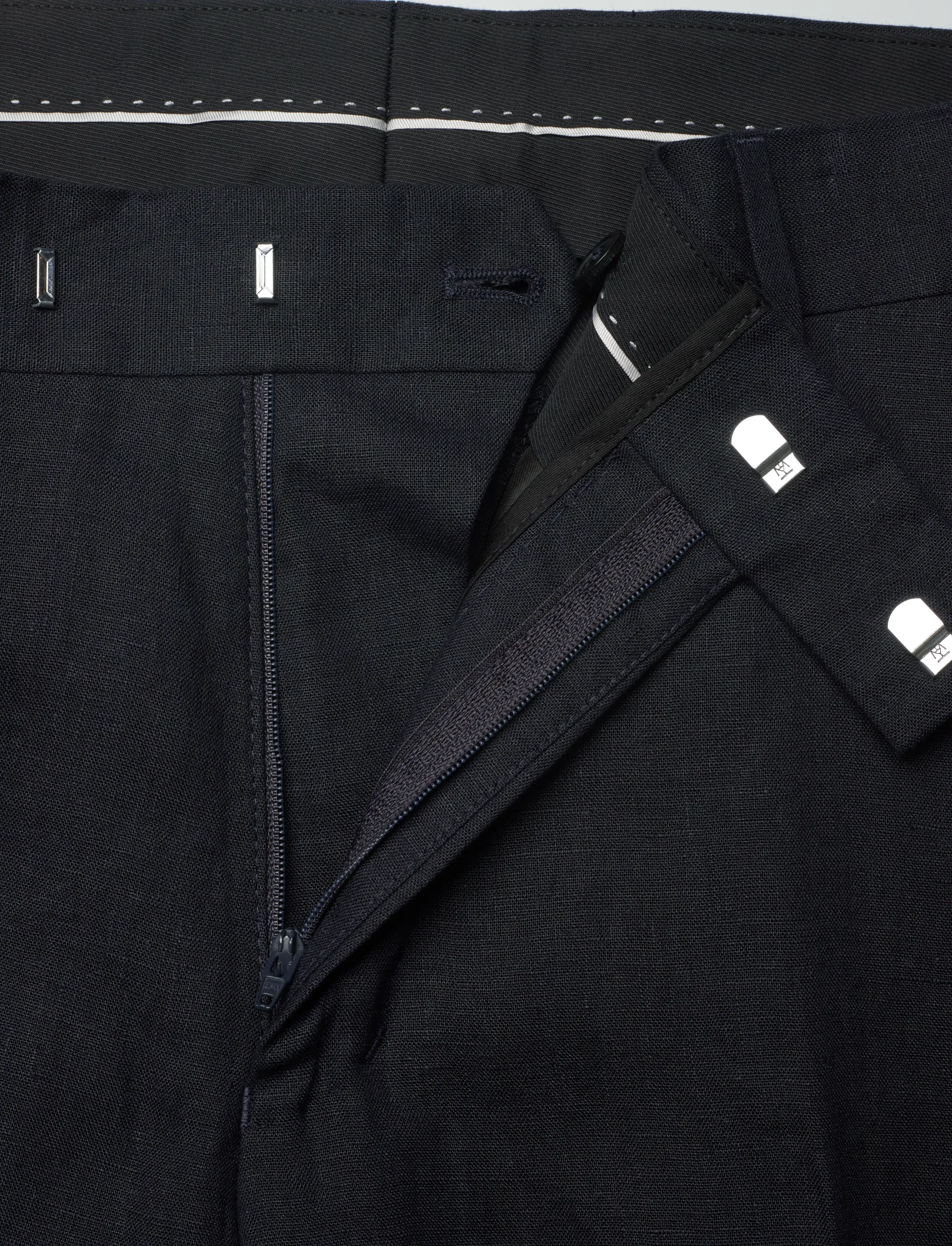 Tiger of Sweden - TENUTA - linased ülikonnapüksid - midnight blue - 3