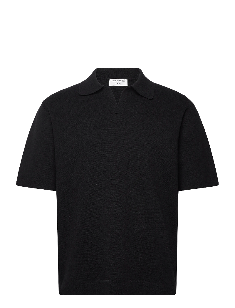 Tiger of Sweden - MAELON - gestrickte polohemden - black - 0