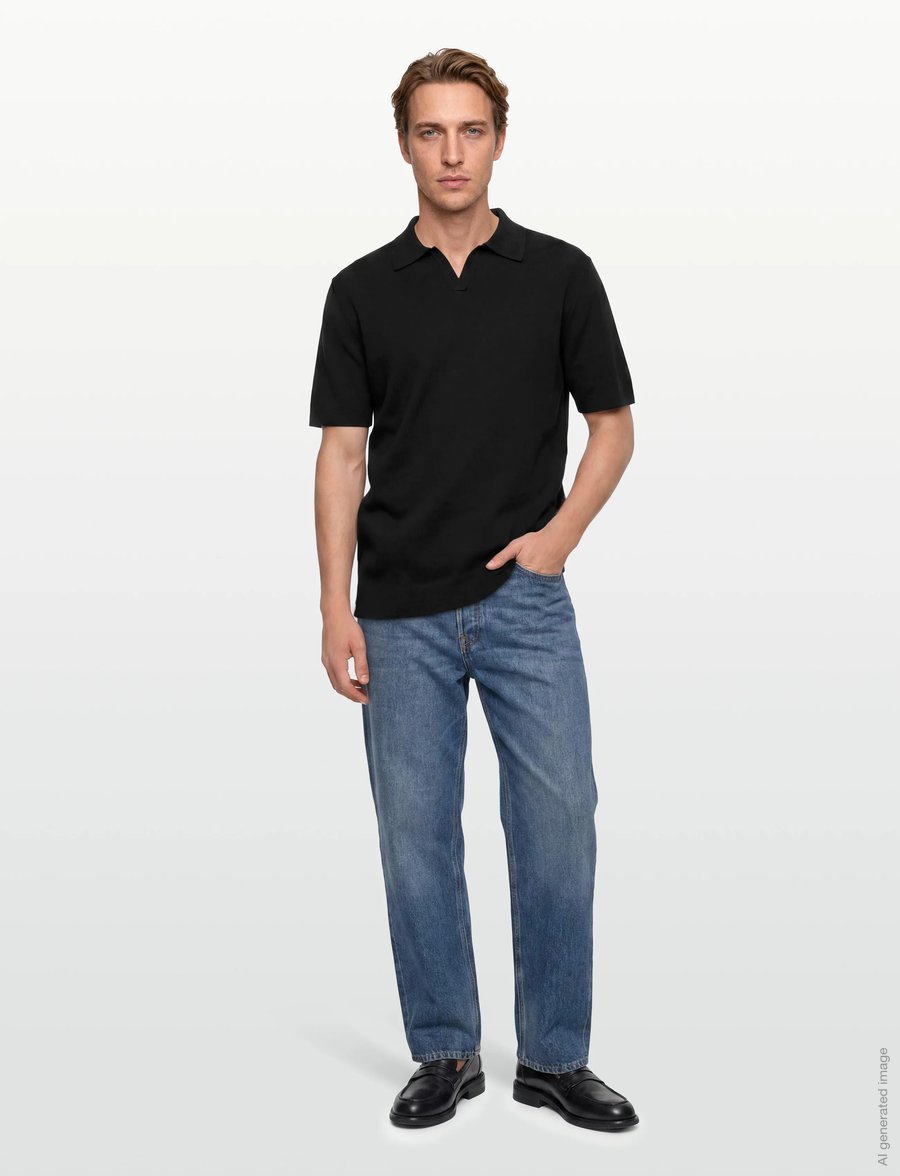Tiger of Sweden - MAELON - langärmlige strick-polohemden - black - 0