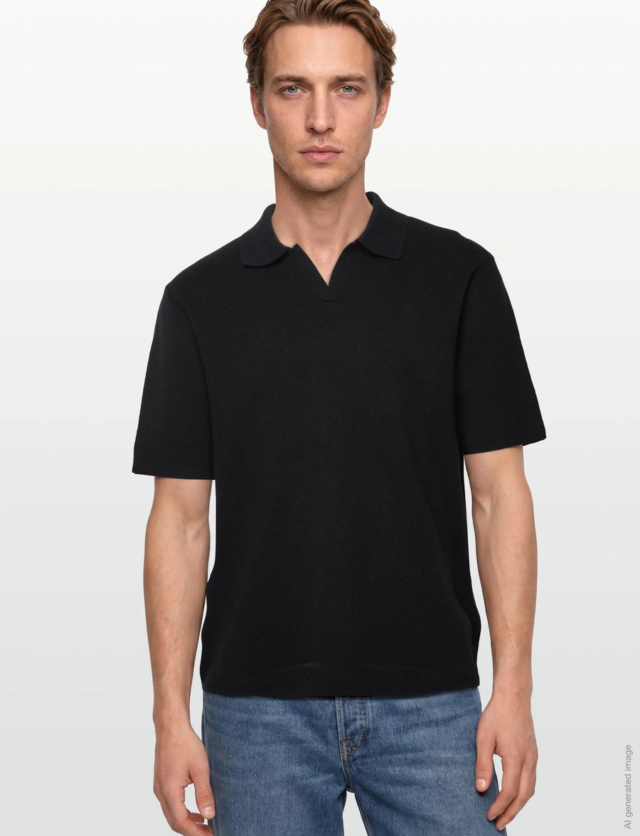 Tiger of Sweden - MAELON - langärmlige strick-polohemden - black - 3