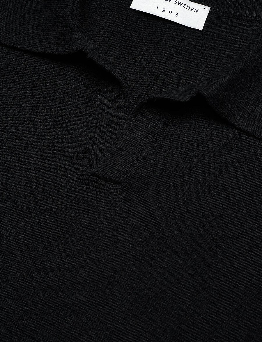 Tiger of Sweden - MAELON - gestrickte polohemden - black - 2