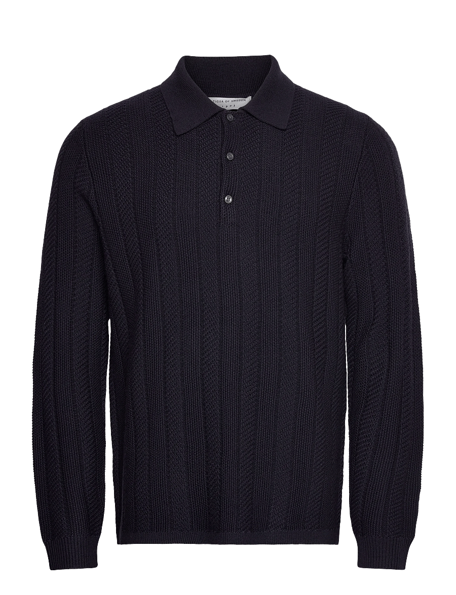Tiger of Sweden - Johnny RWS - polos en tricot à manches longues - deep well - 0