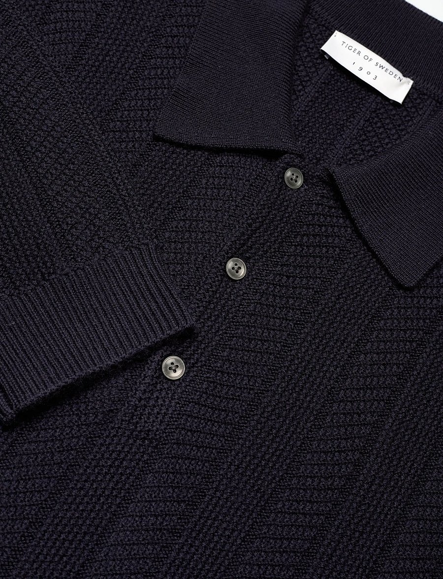Tiger of Sweden - Johnny RWS - polos en tricot à manches longues - deep well - 2