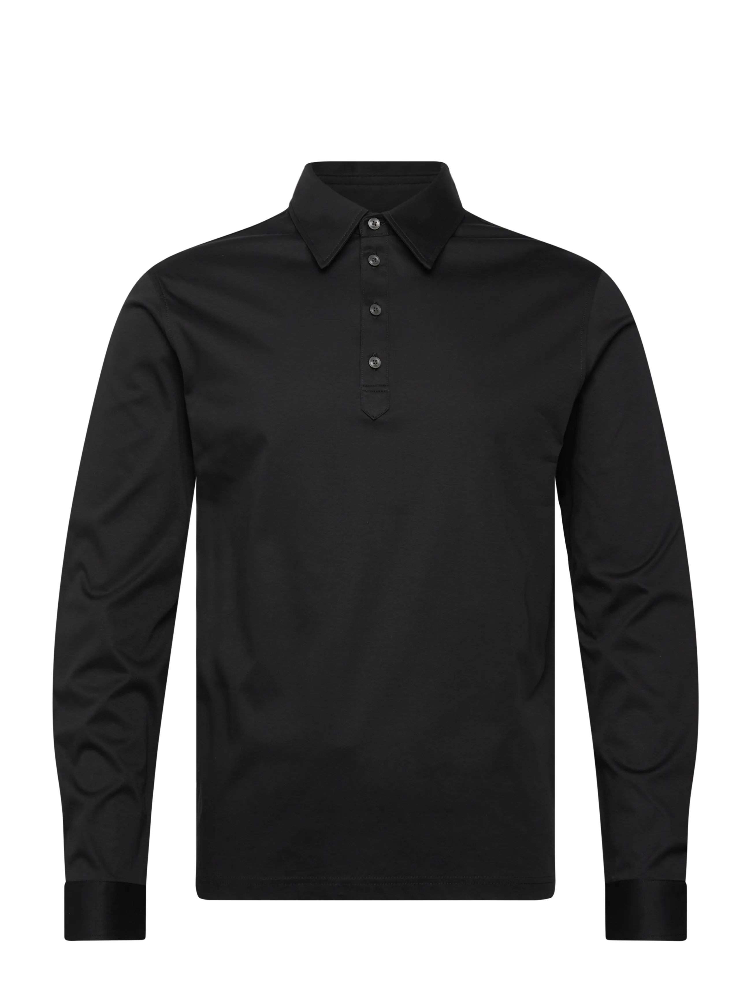 Tiger of Sweden TANNER - Long-sleeved polos - BLACK / black