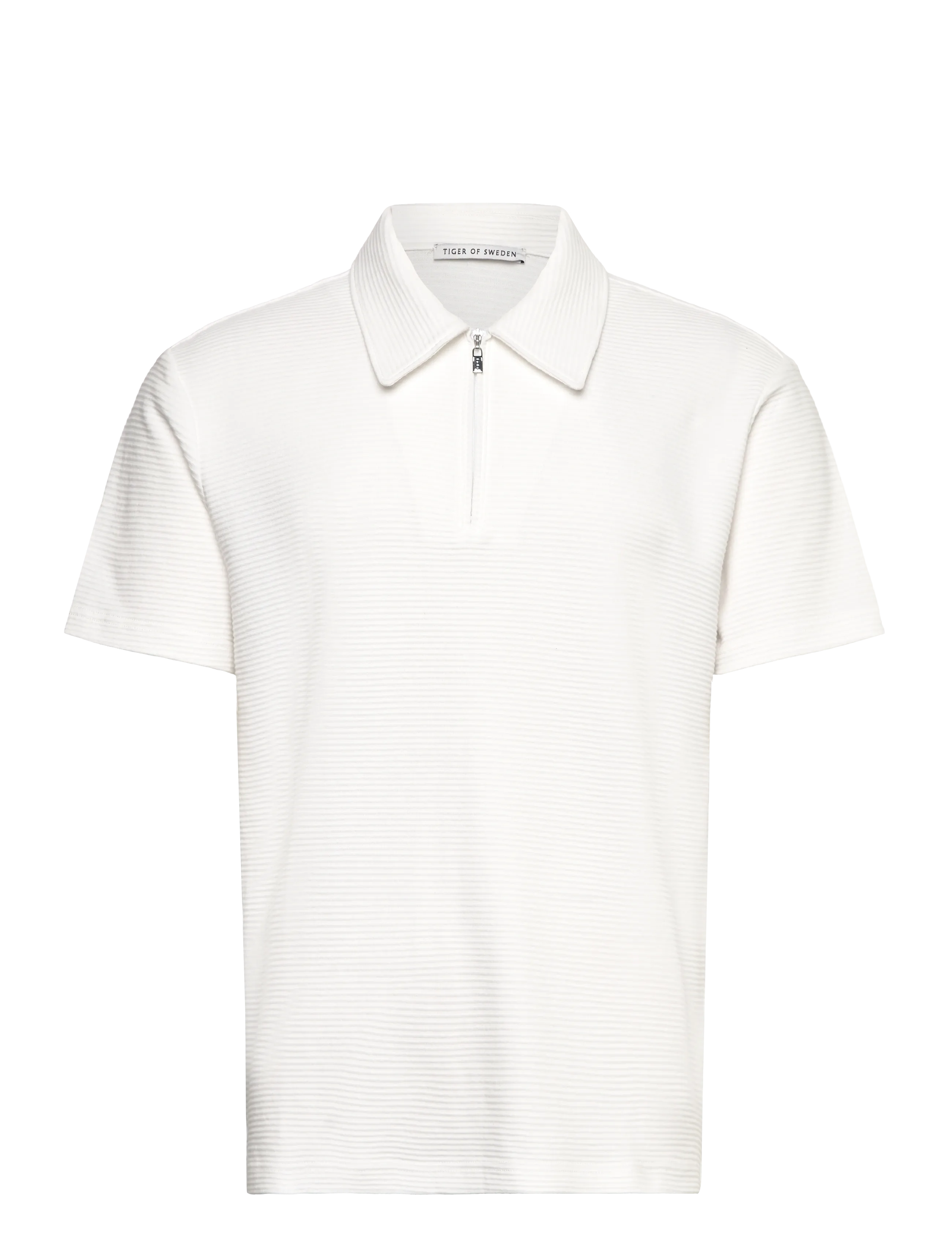 Tiger of Sweden LARON - Kortärmade stickade pikéer - PURE WHITE / white