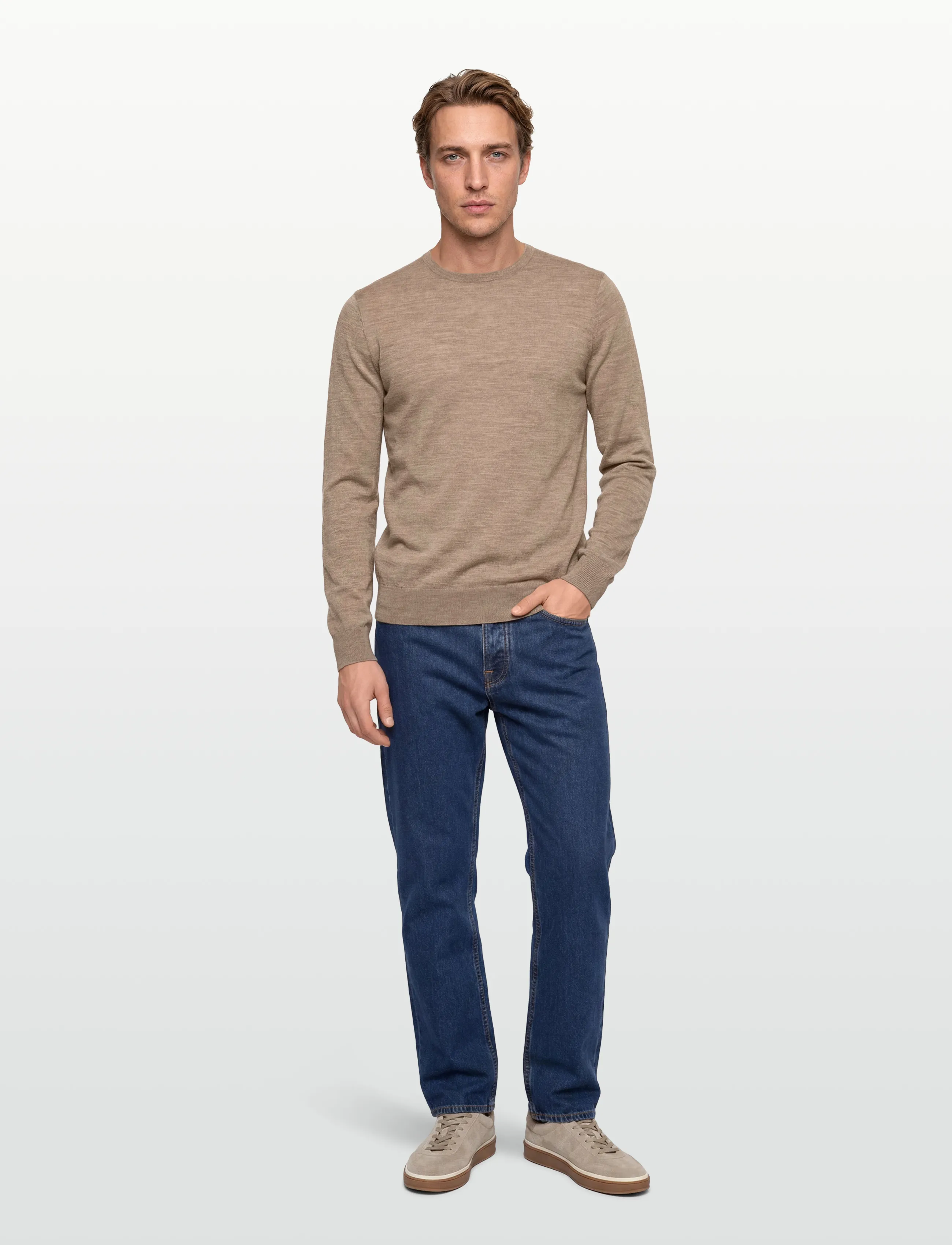 Tiger of Sweden - CONNOR RWS - rund hals - beige melange - 0