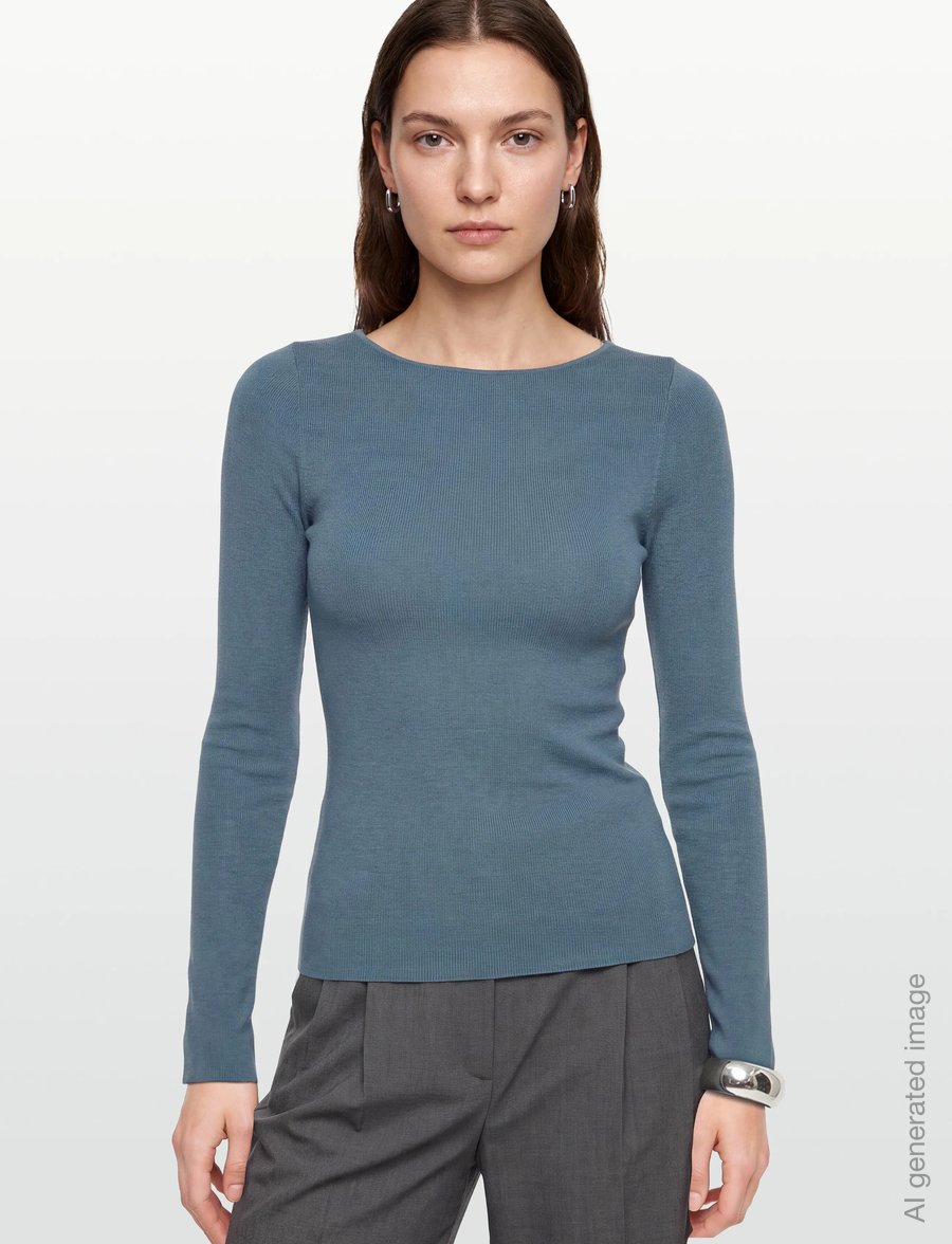 Tiger of Sweden - KATHRIN - striktrøjer - stone blue - 3