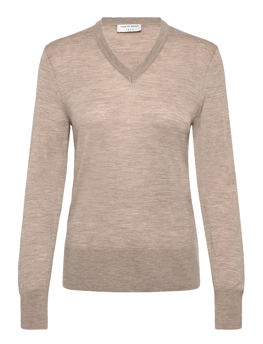 Tiger of Sweden - HAUL RWS - striktrøjer - light beige melange - 0