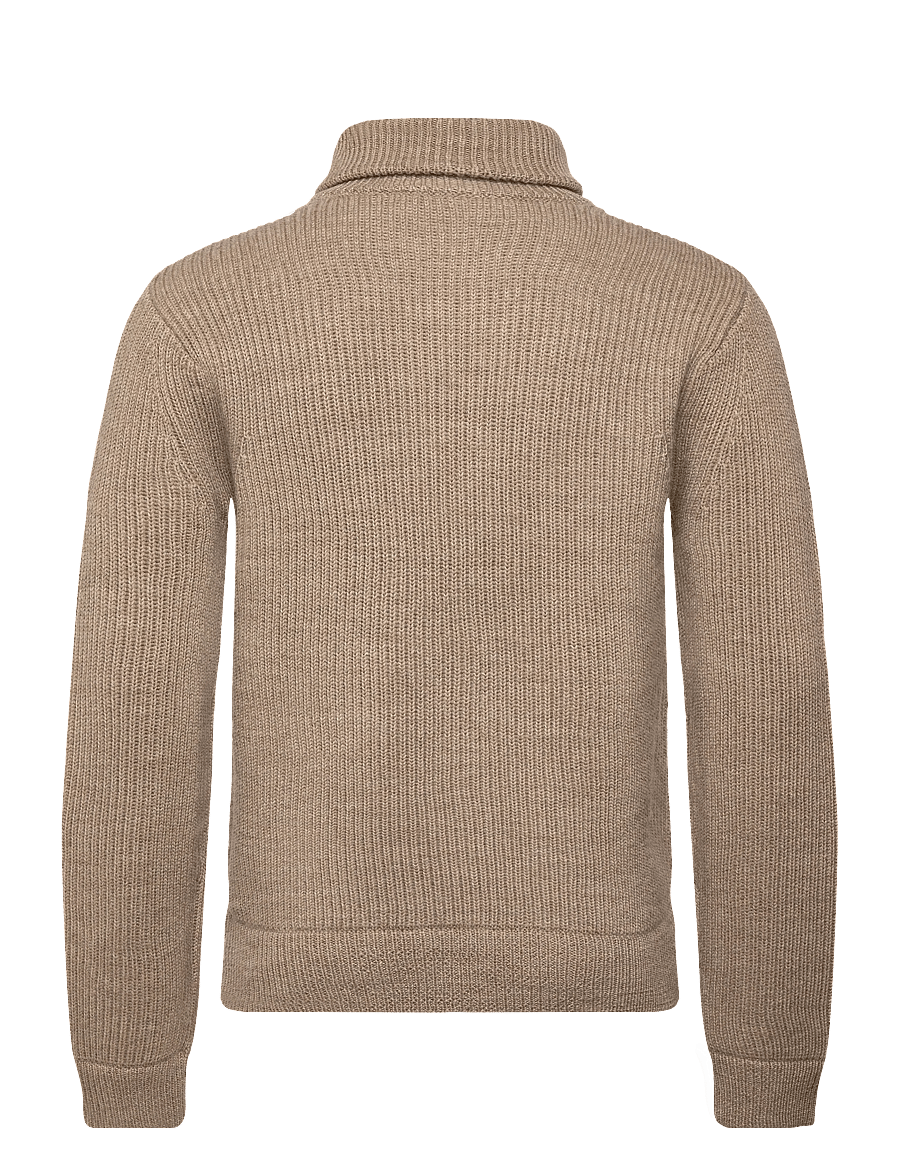 Tiger of Sweden - Niall - fullzip strik - beige melange - 1