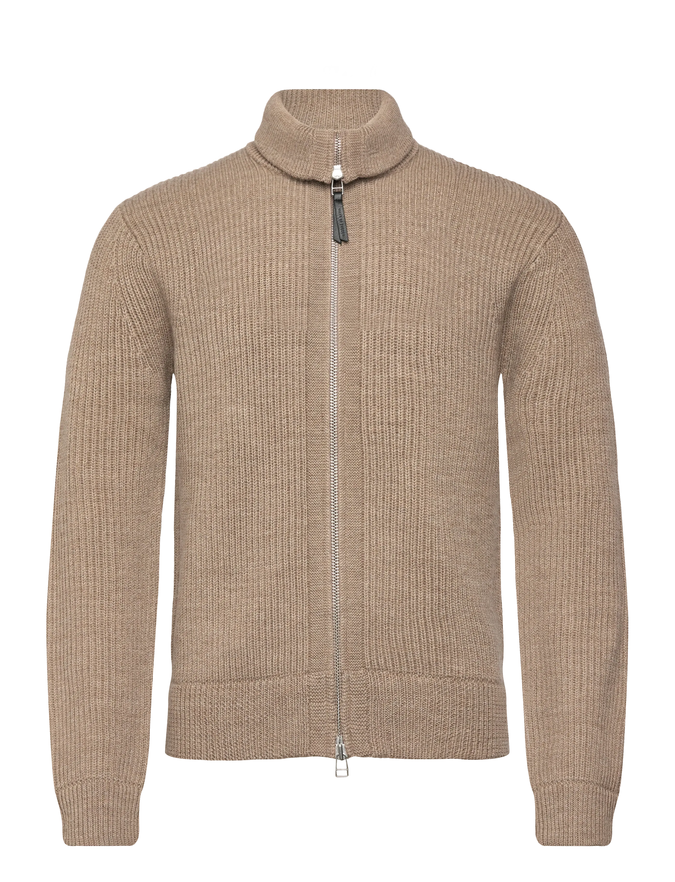 Tiger of Sweden - Niall - fullzip strik - beige melange - 2