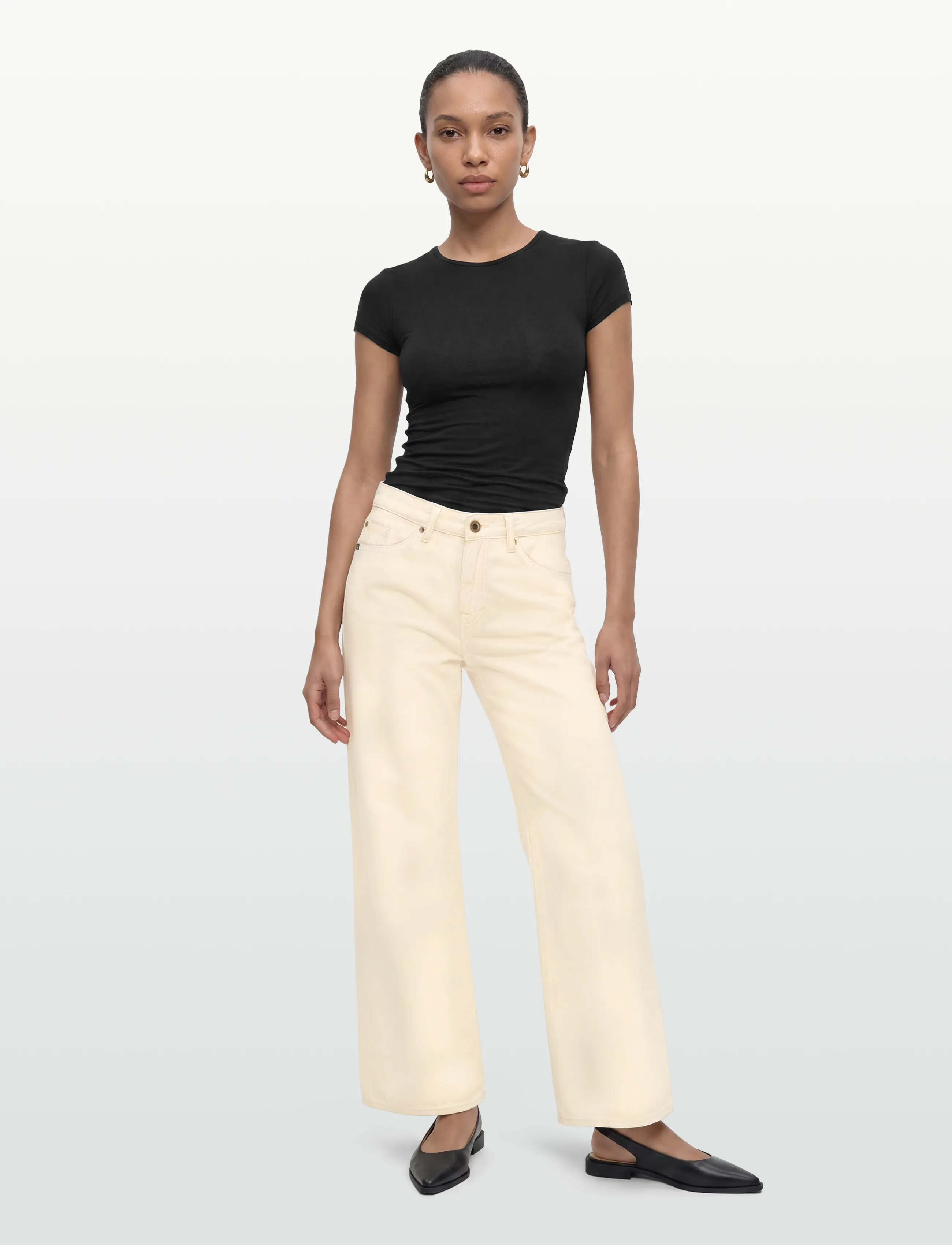 Tiger of Sweden KINNE CONTROL - Büromode - ECRU DENIM / cream