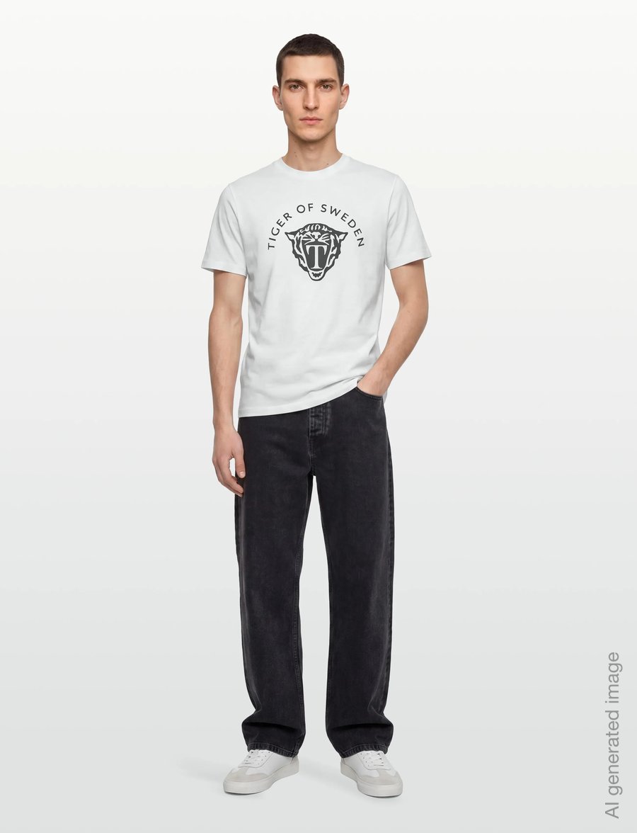 Tiger of Sweden - DILLAN - short-sleeved t-shirts - pure white - 0