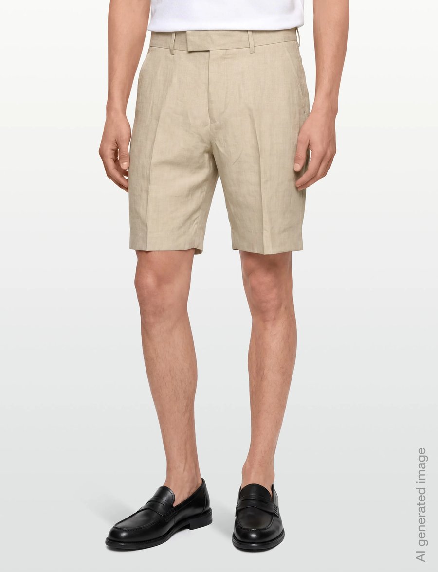 Tiger of Sweden - TROY - hørshorts - cream sand - 3