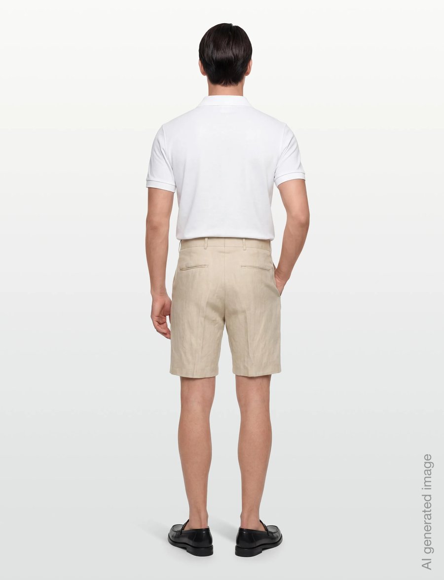 Tiger of Sweden - TROY - hørshorts - cream sand - 4