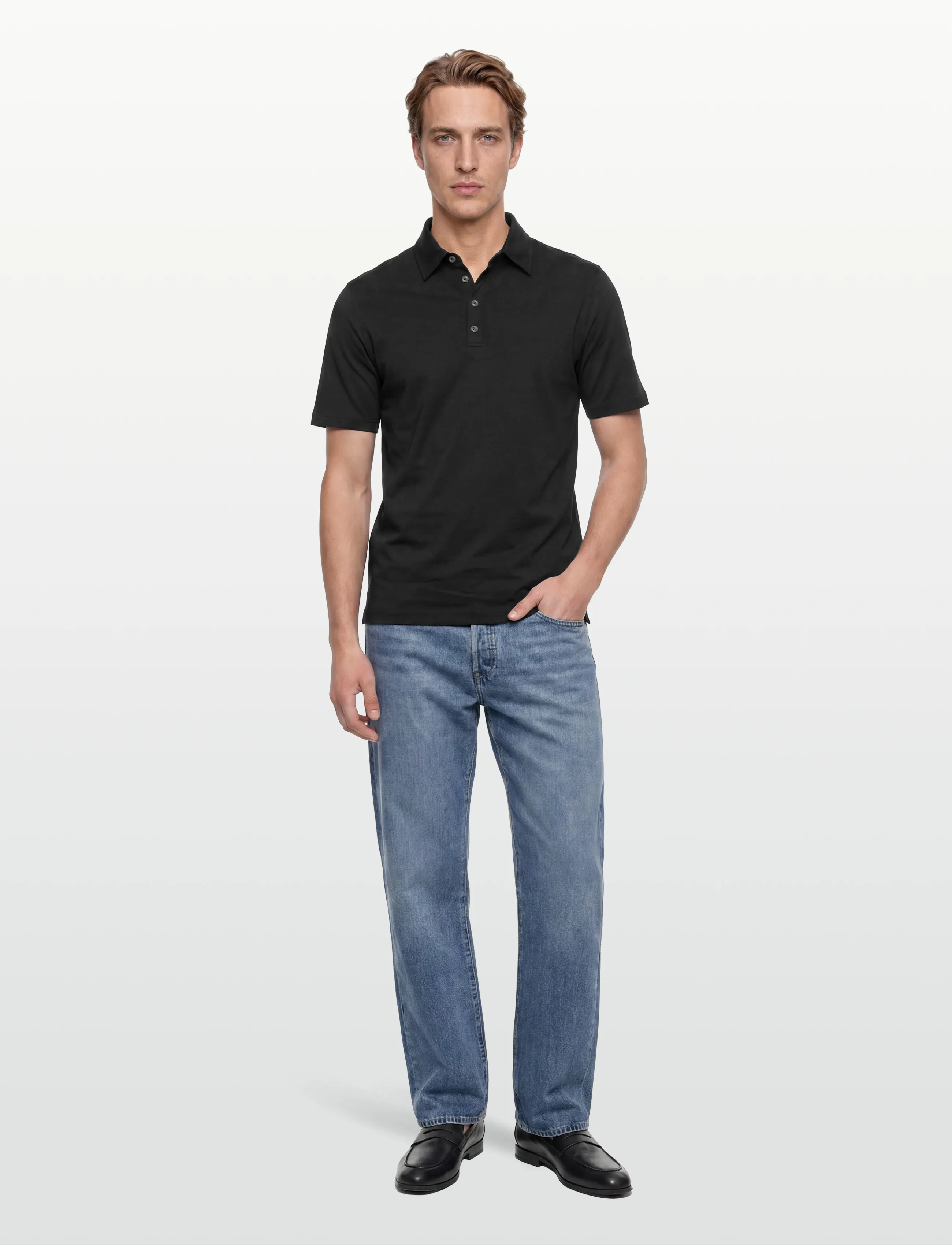 Tiger of Sweden TANNER S - Poloshirts - BLACK / black