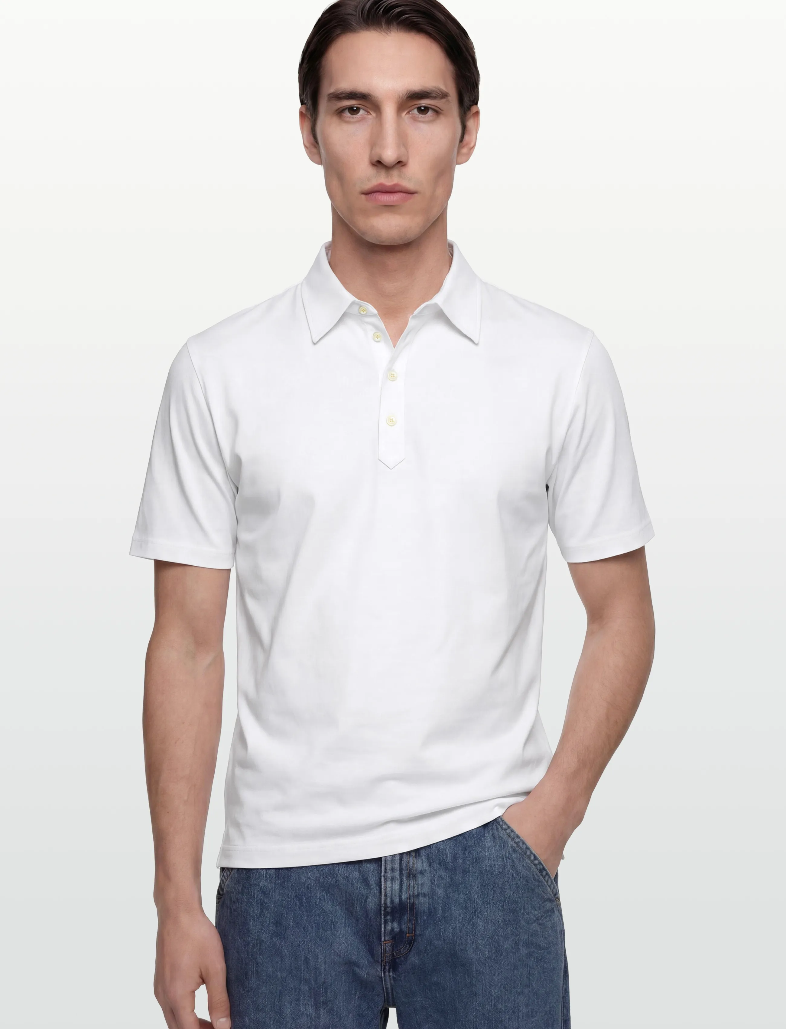 Tiger of Sweden - TANNER S - lühikeste varrukatega polod - pure white - 3