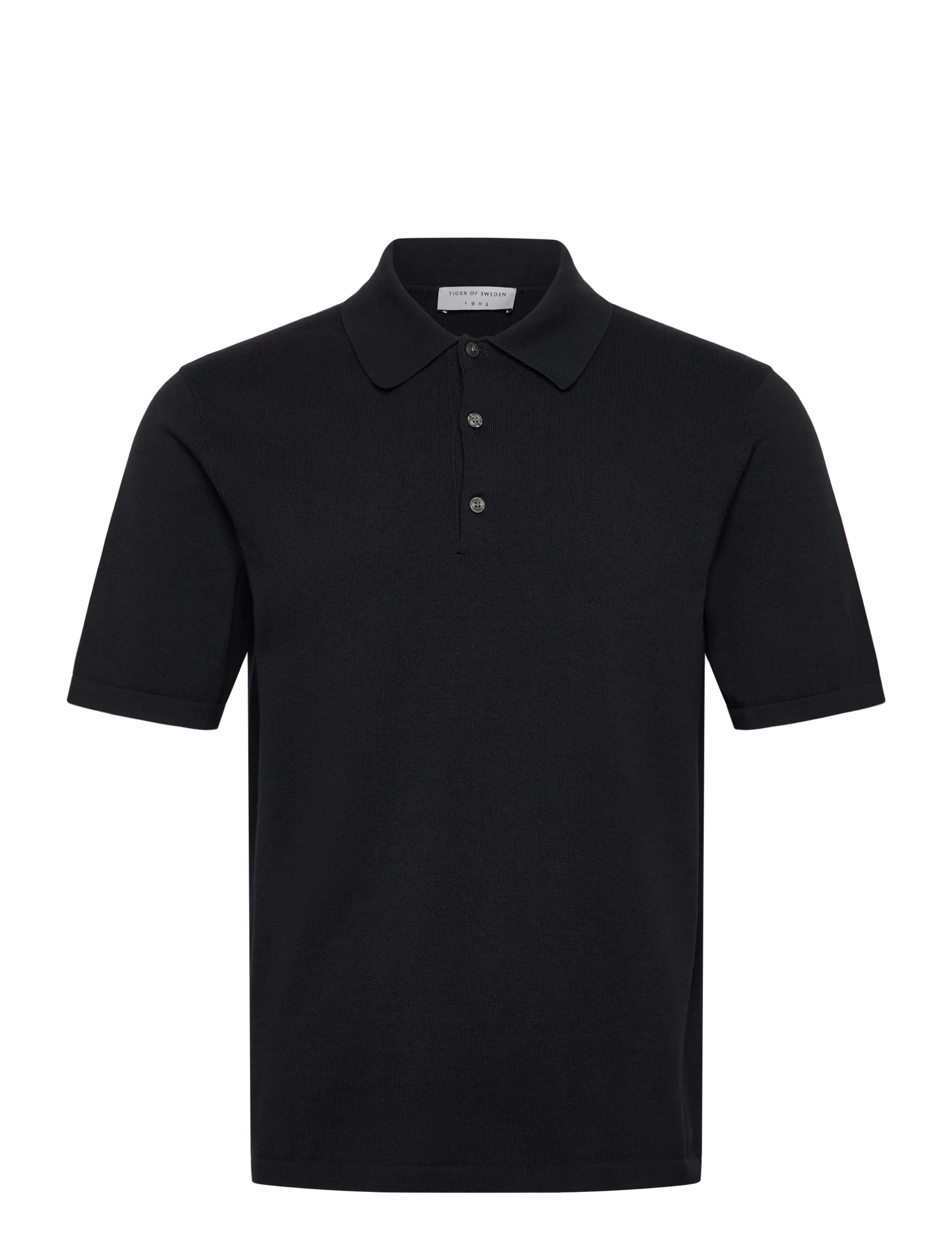 Tiger of Sweden ERROS C - Kortärmade stickade pikéer - LIGHT INK / black