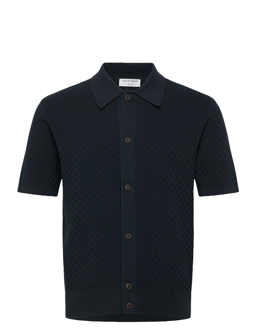 Tiger of Sweden - ARAAWEN - dzianinowe bluzki polo - light ink - 0