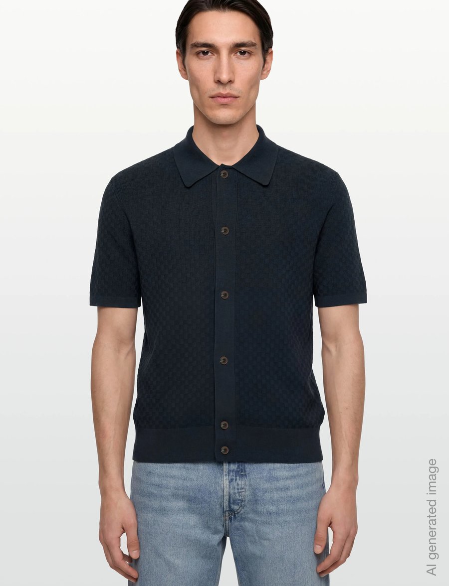 Tiger of Sweden - ARAAWEN - dzianinowe bluzki polo - light ink - 3