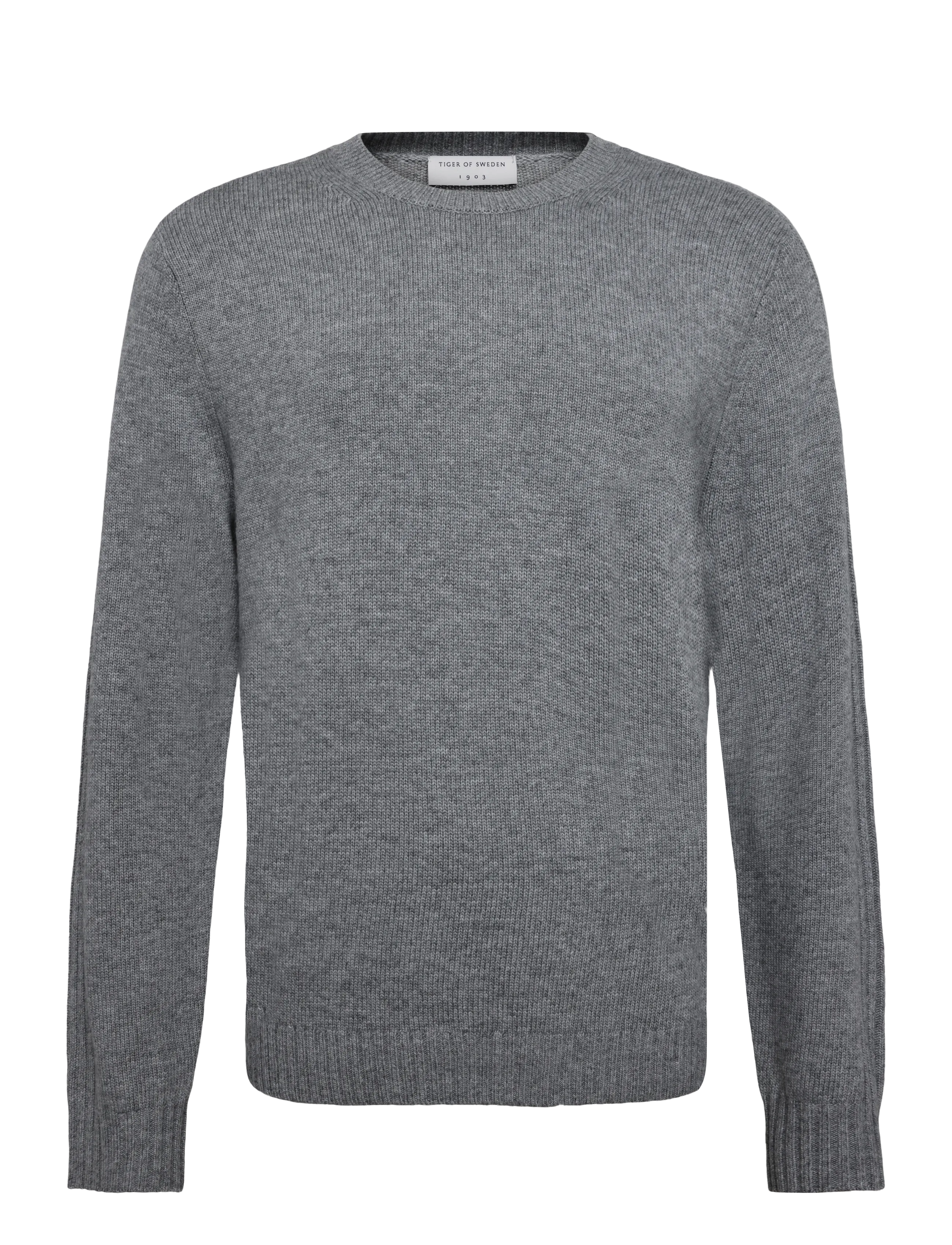Tiger of Sweden WILFRED RWS - Ümara kaelusega - LIGHT GREY MELANGE / grey