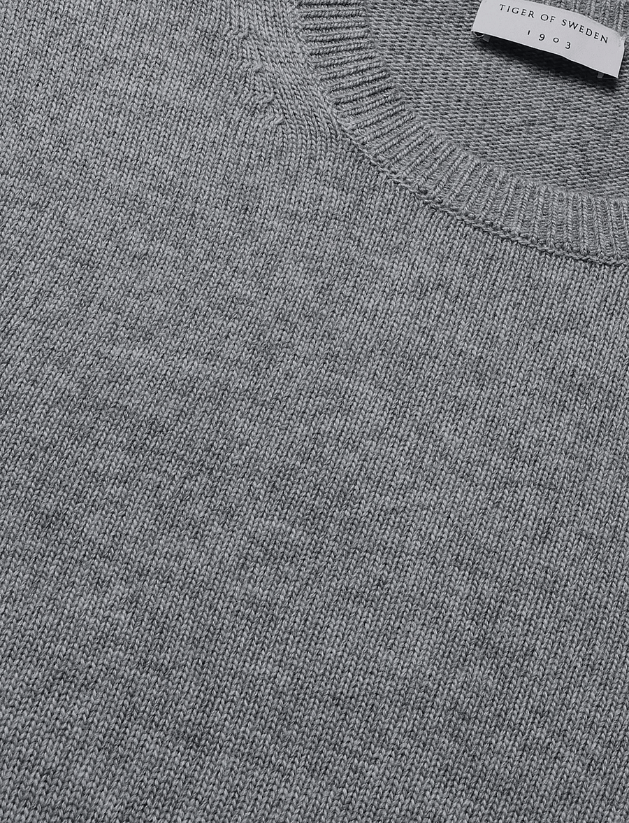 Tiger of Sweden - WILFRED RWS - rundhals - light grey melange - 2